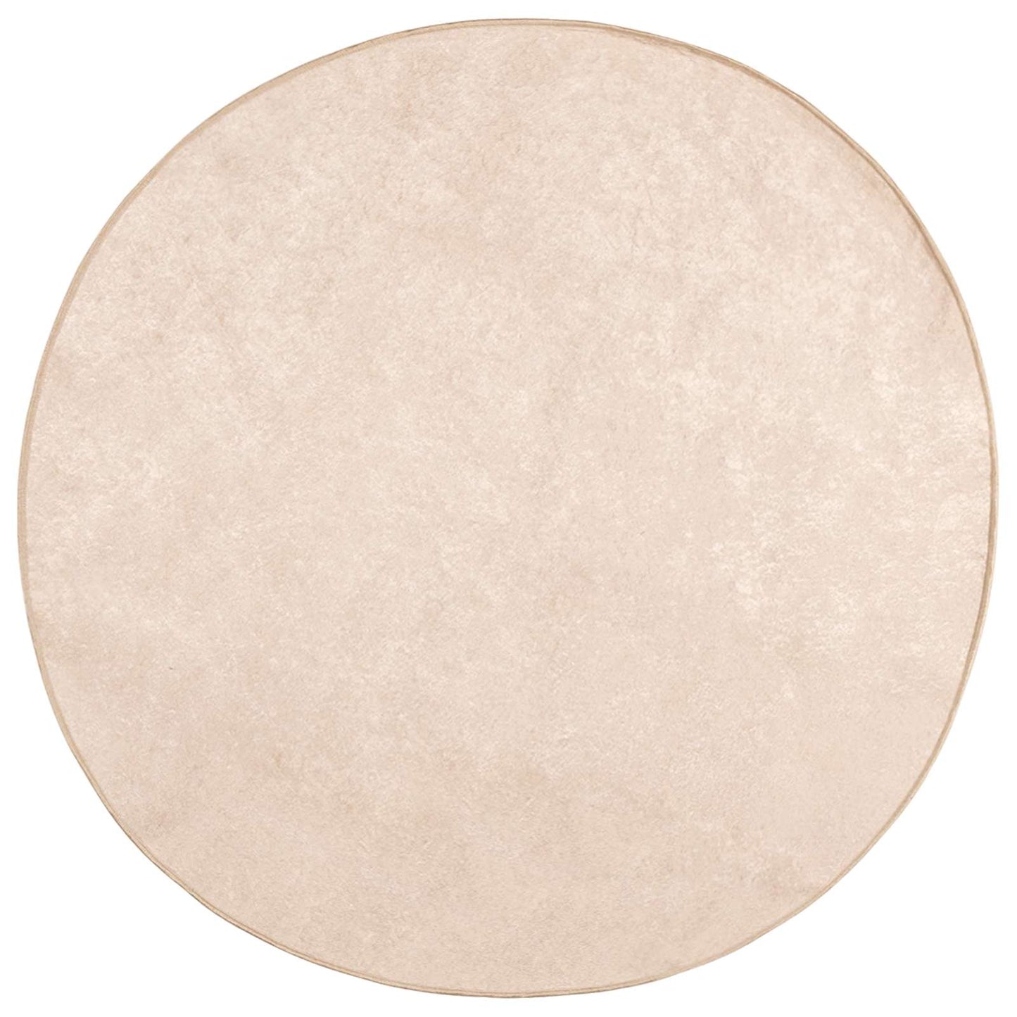 Teppe Print Krem Ø 120 cm Polyester og PVC vidaXL