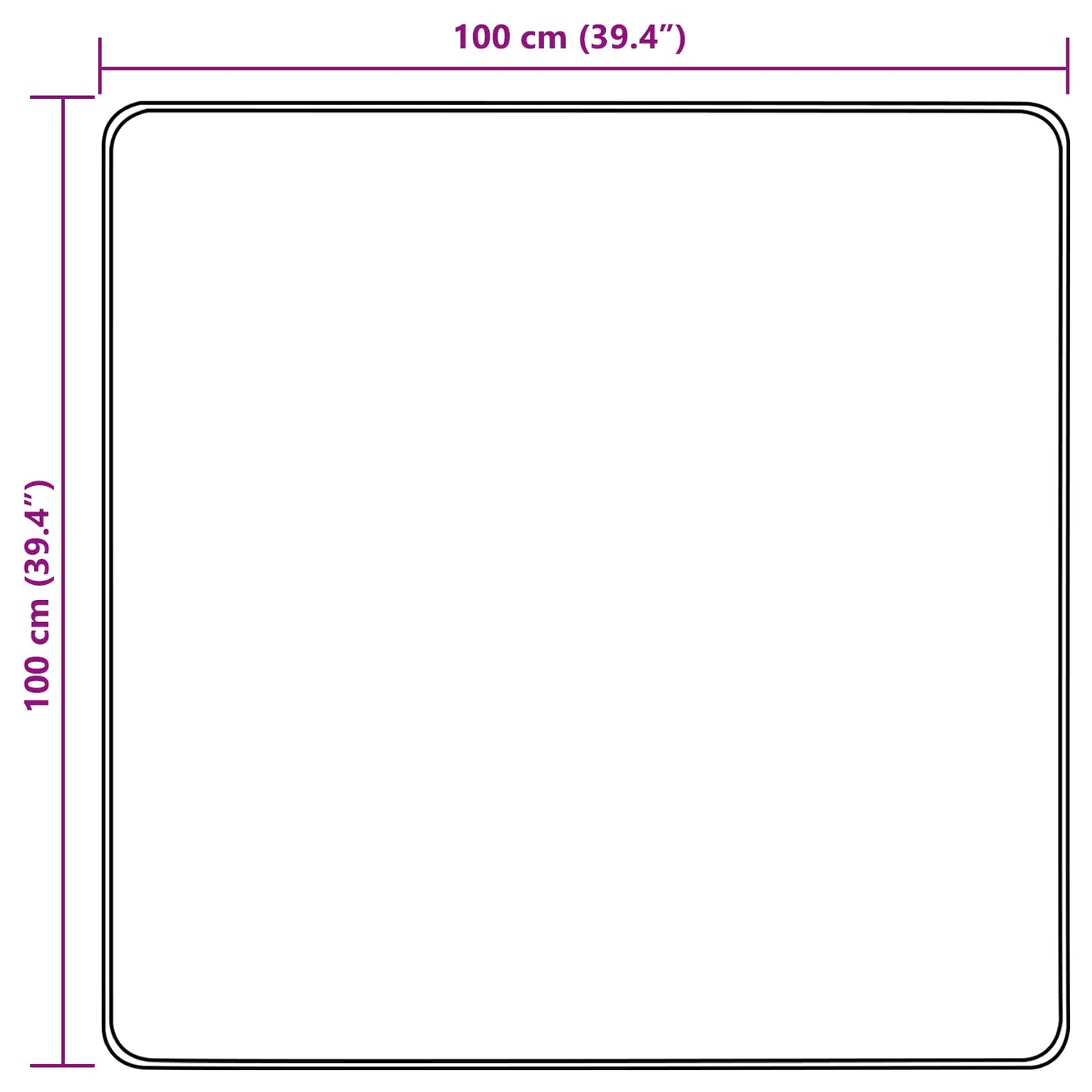 Teppe Runner MARSA sand 100 x 100 cm Polyester og PVC