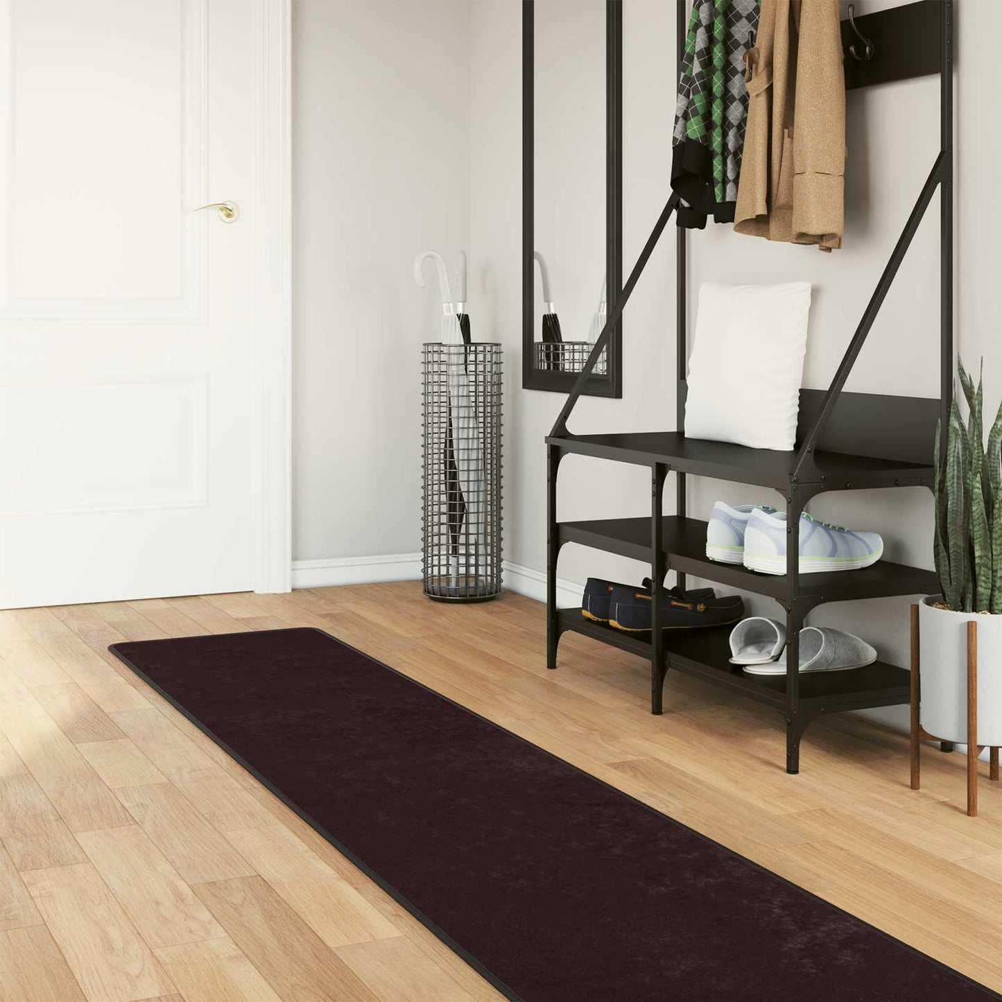Teppe Runner MARSA Antrasitt 450 x 50 cm Polyester og PVC vidaXL