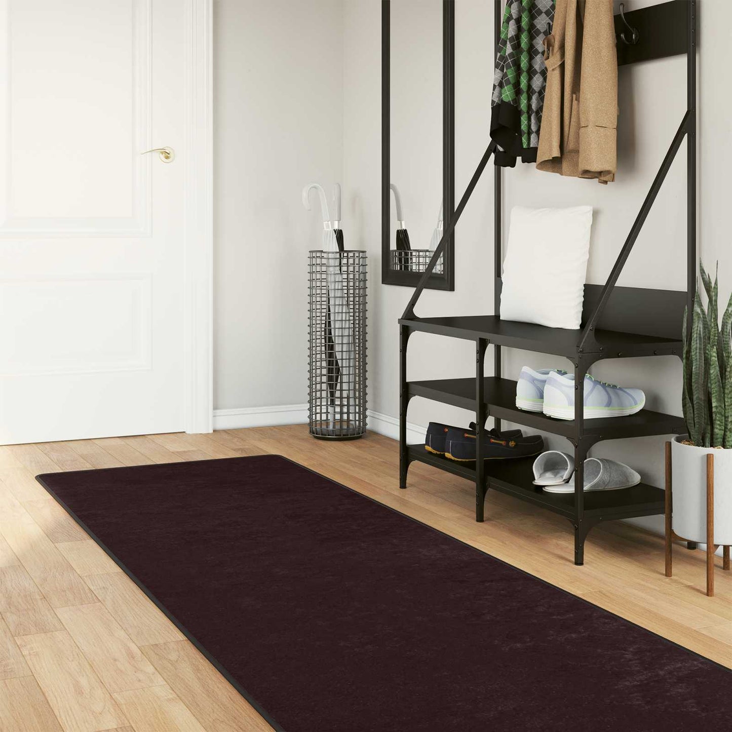 Teppe Runner MARSA Antrasitt 250 x 80 cm Polyester og PVC vidaXL