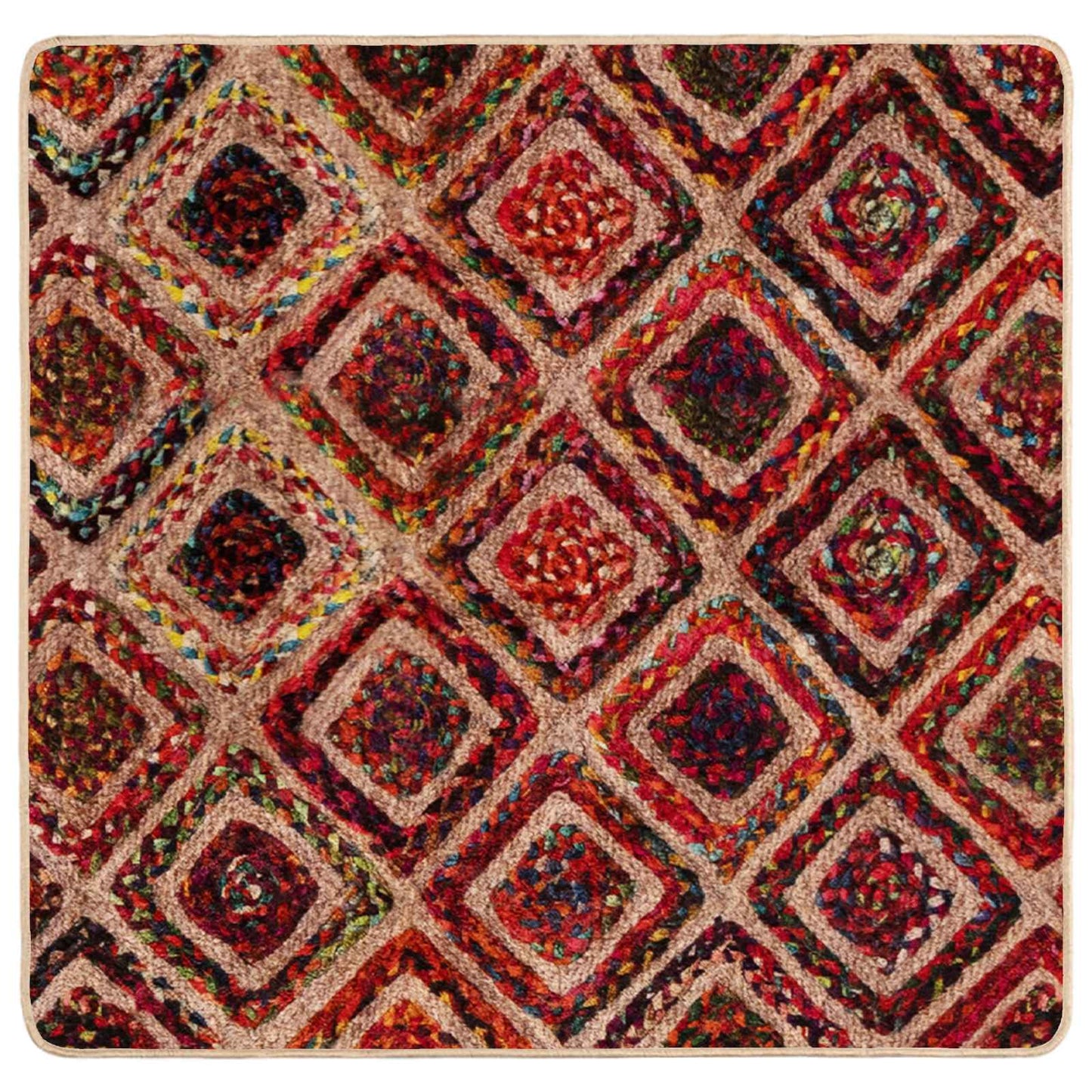 Teppe Runner MARSA Flerfarget 100 x 100 cm Polyester og PVC