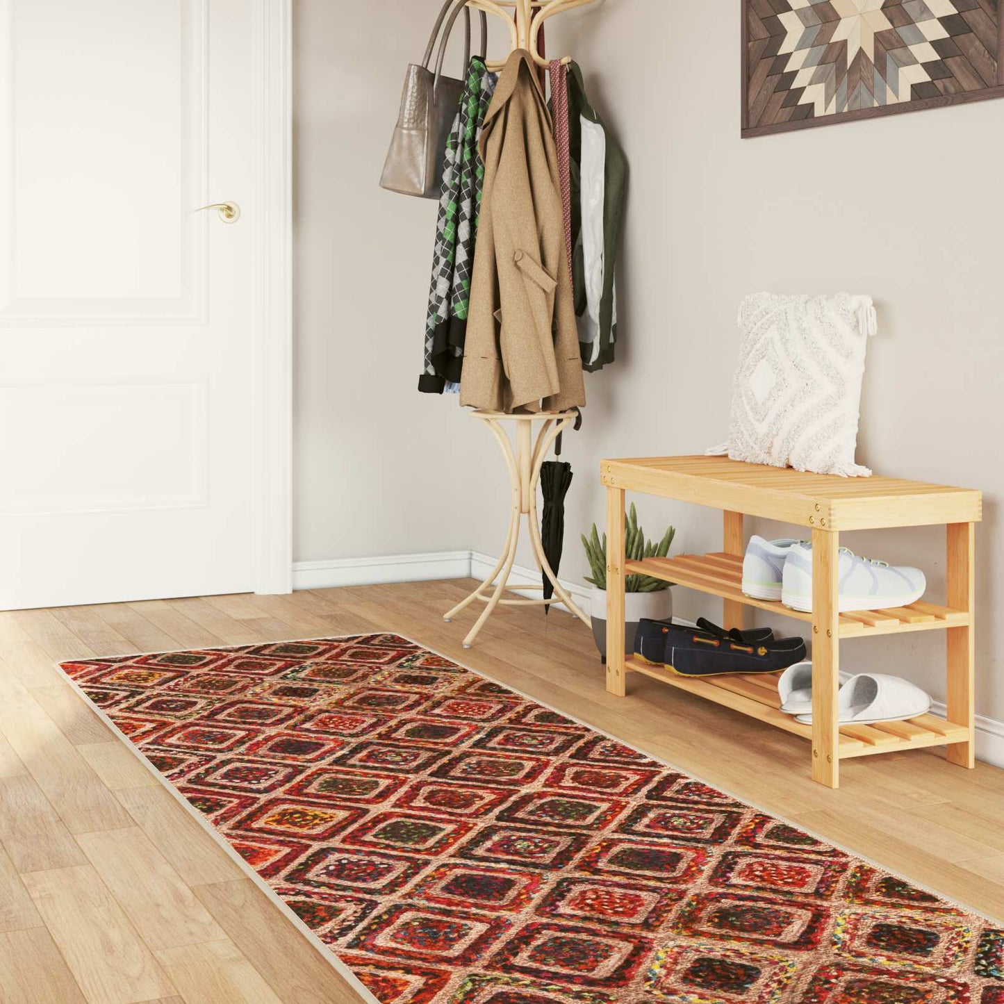 Teppe Runner MARSA Flerfarget 100 x 300 cm Polyester og PVC
