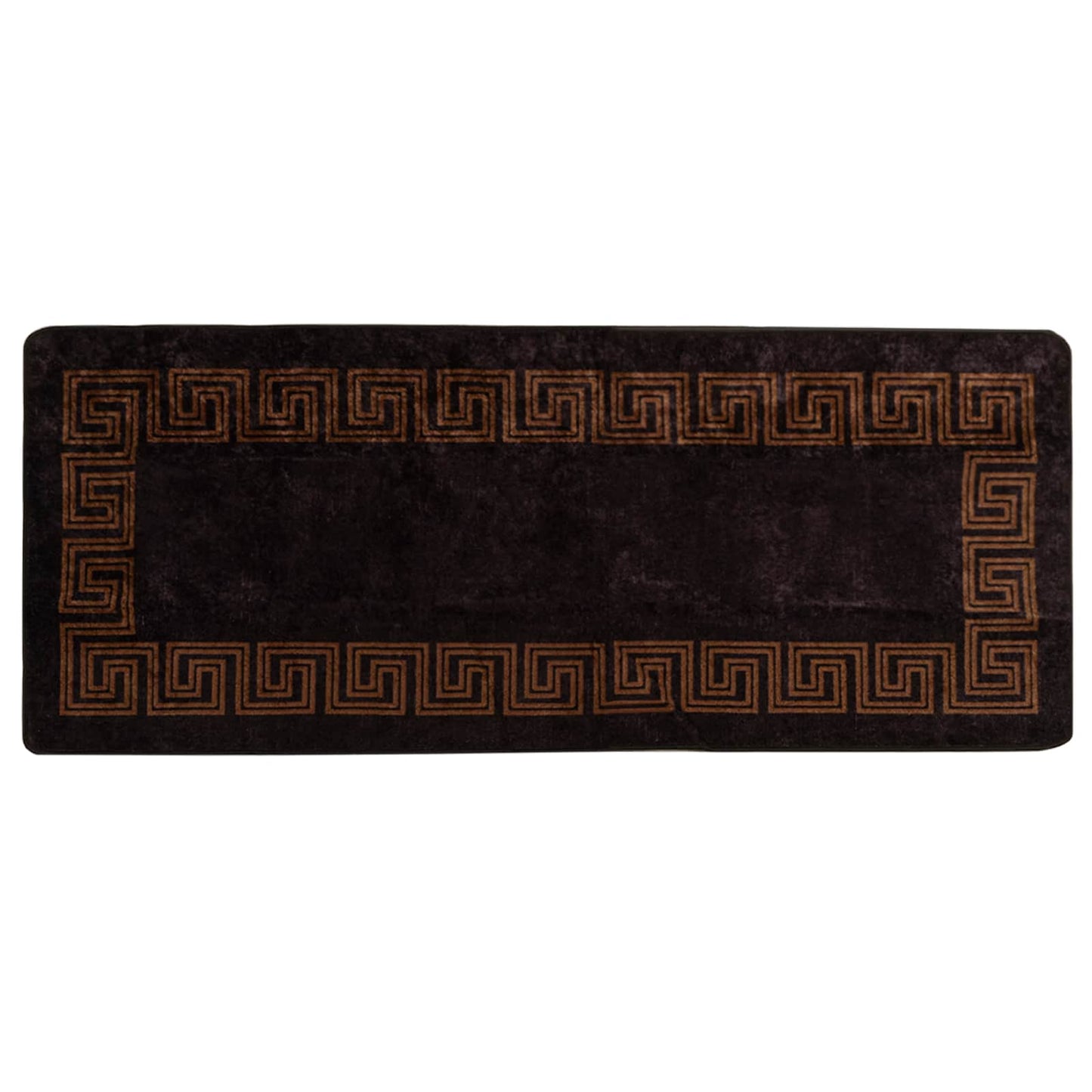 Teppe Runner MARSA Svart 80 x 200 cm Polyester og PVC