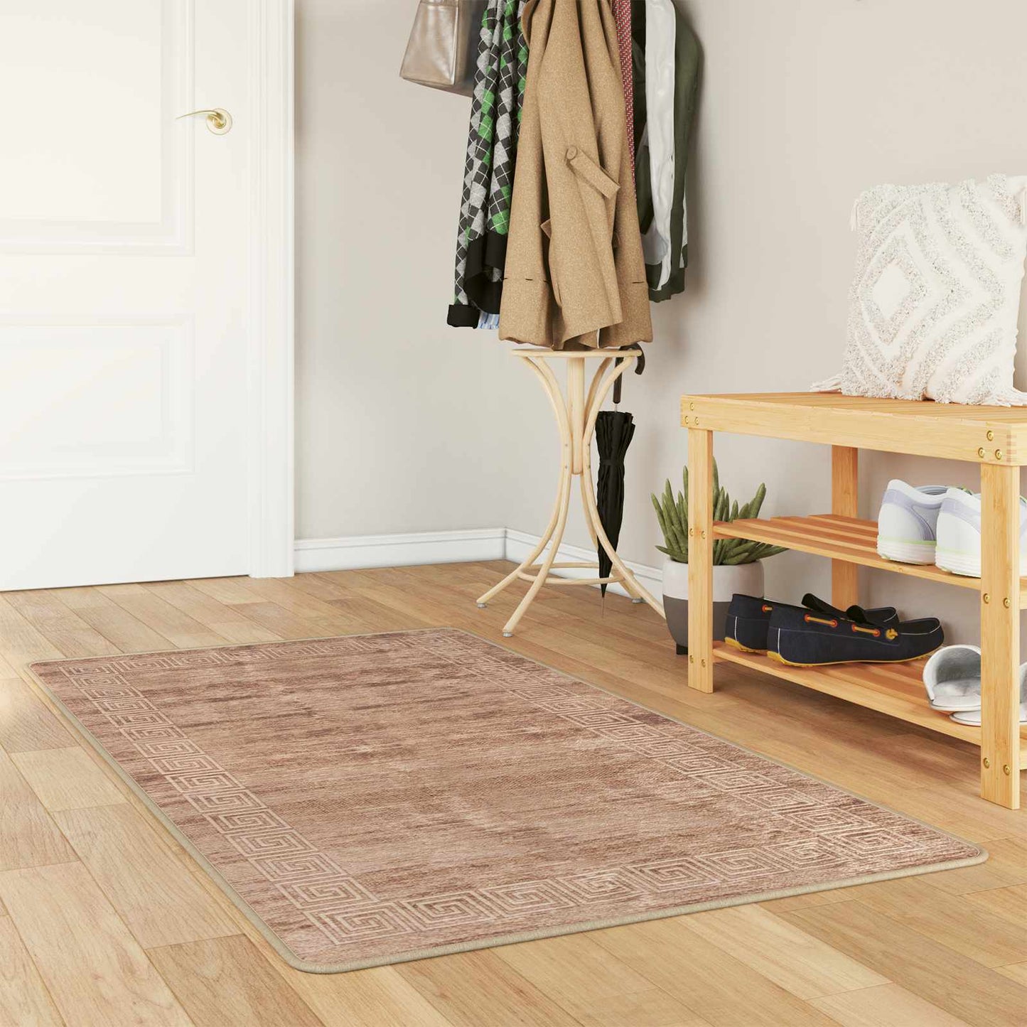 Teppe Runner MARSA Hvit 80 x 100 cm Polyester og PVC
