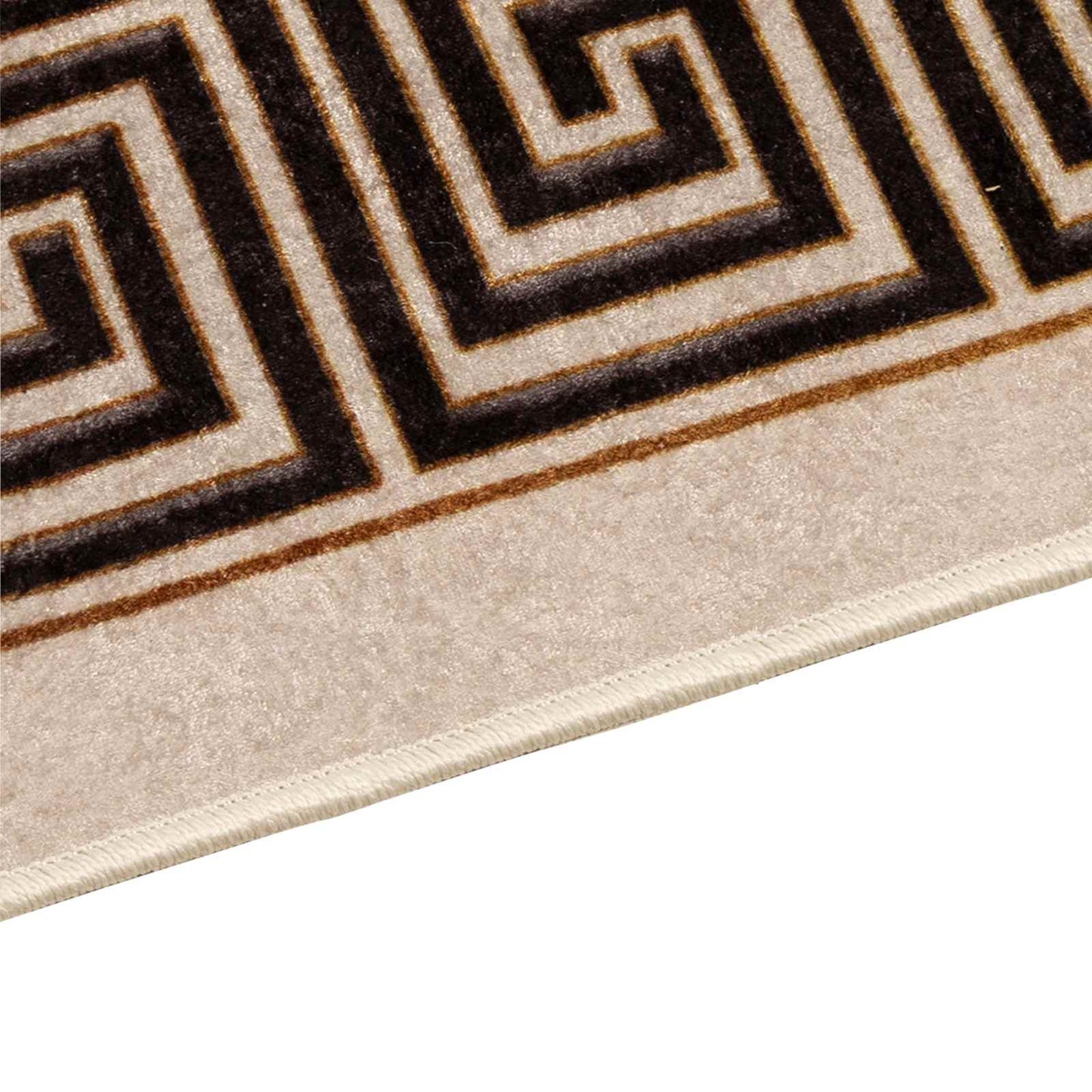 Teppe Runner MARSA Svart 50 x 100 cm Polyester og PVC