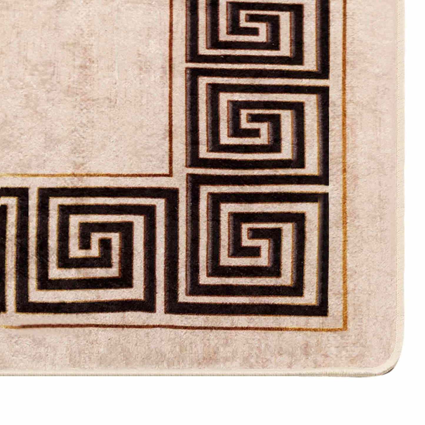 Teppe Runner MARSA Svart 50 x 100 cm Polyester og PVC