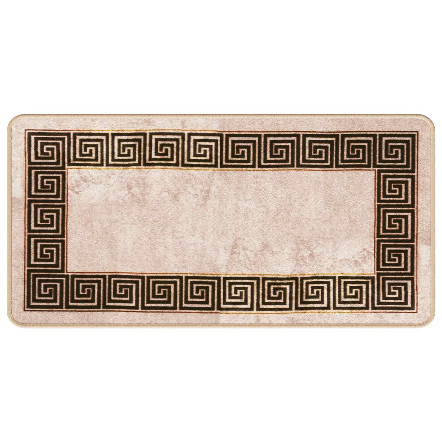 Teppe Runner MARSA Svart 50 x 100 cm Polyester og PVC