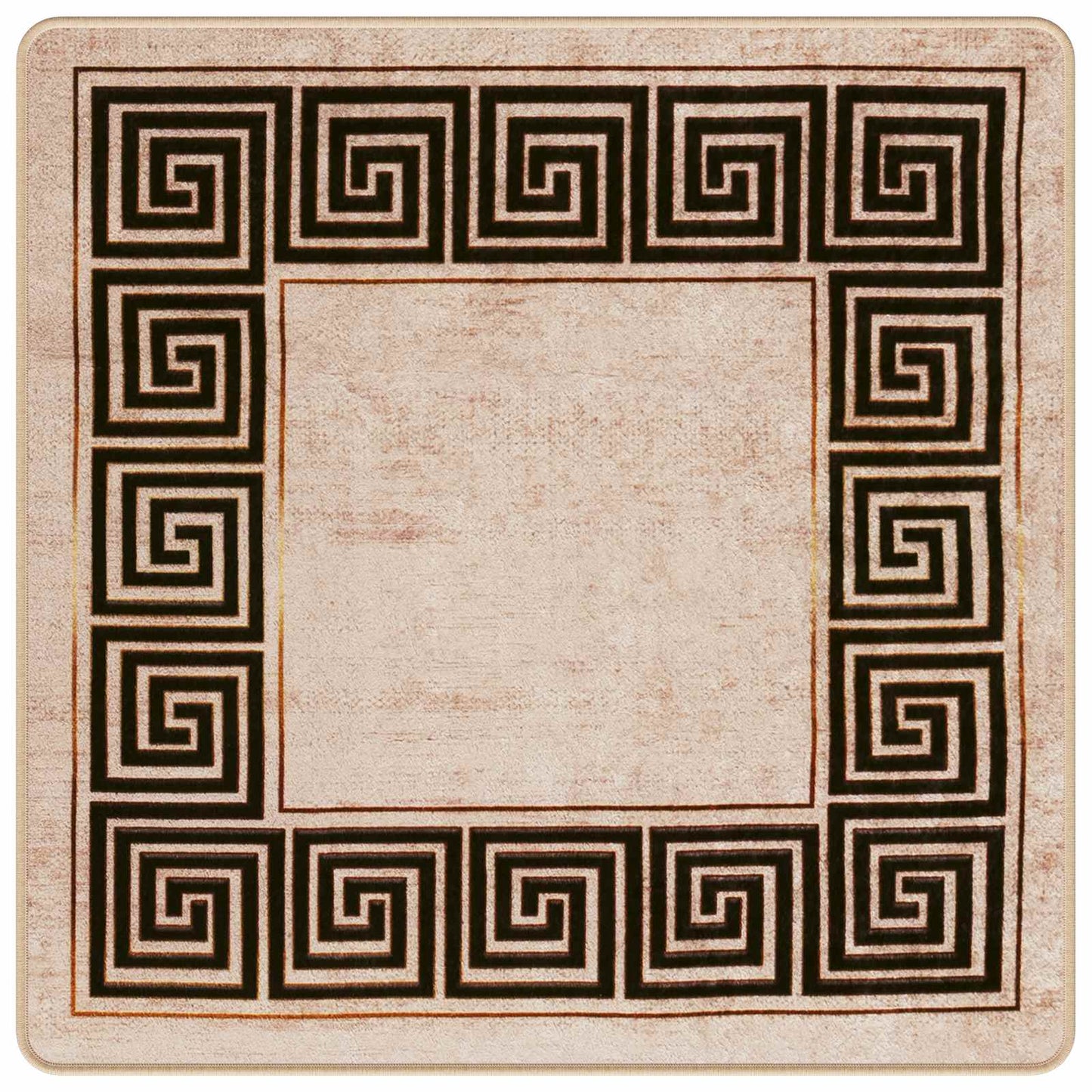 Teppe Runner MARSA Svart 100 x 100 cm Polyester og PVC