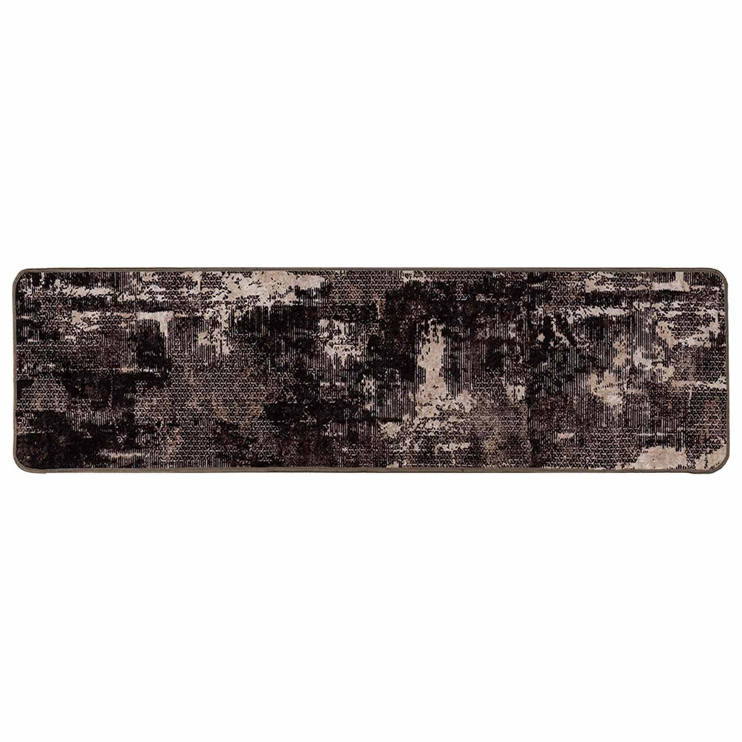 Teppe Runner MARSA Svart 50 x 200 cm Polyester og PVC
