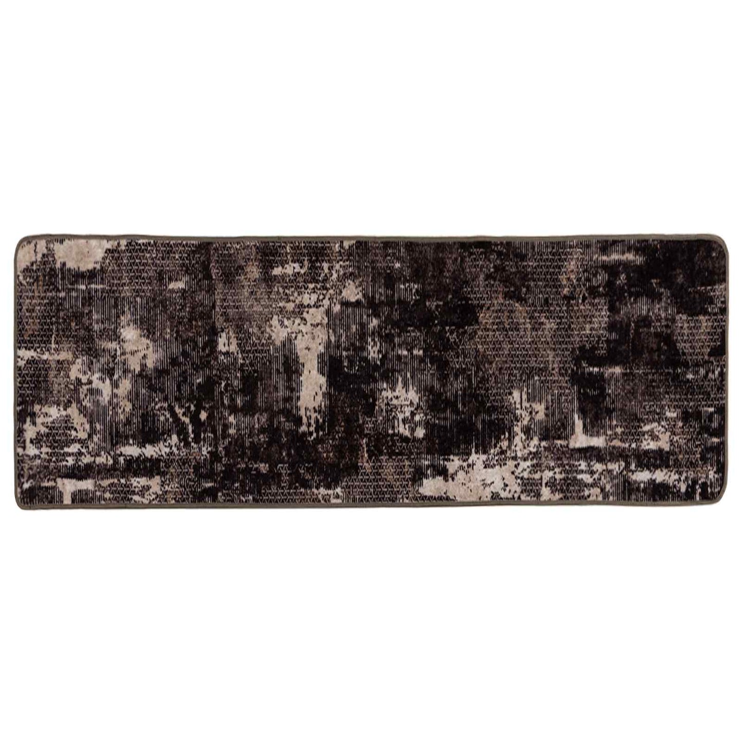 Teppe Runner MARSA Svart 80 x 200 cm Polyester og PVC