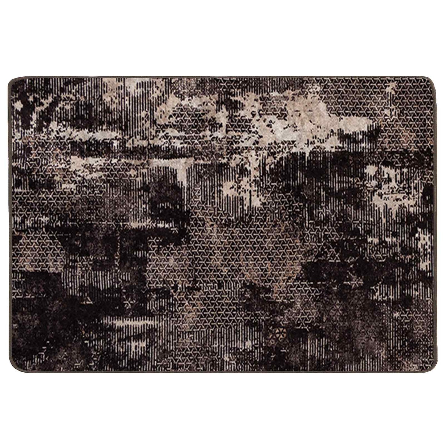 Teppe Runner MARSA Svart 100 x 150 cm Polyester og PVC