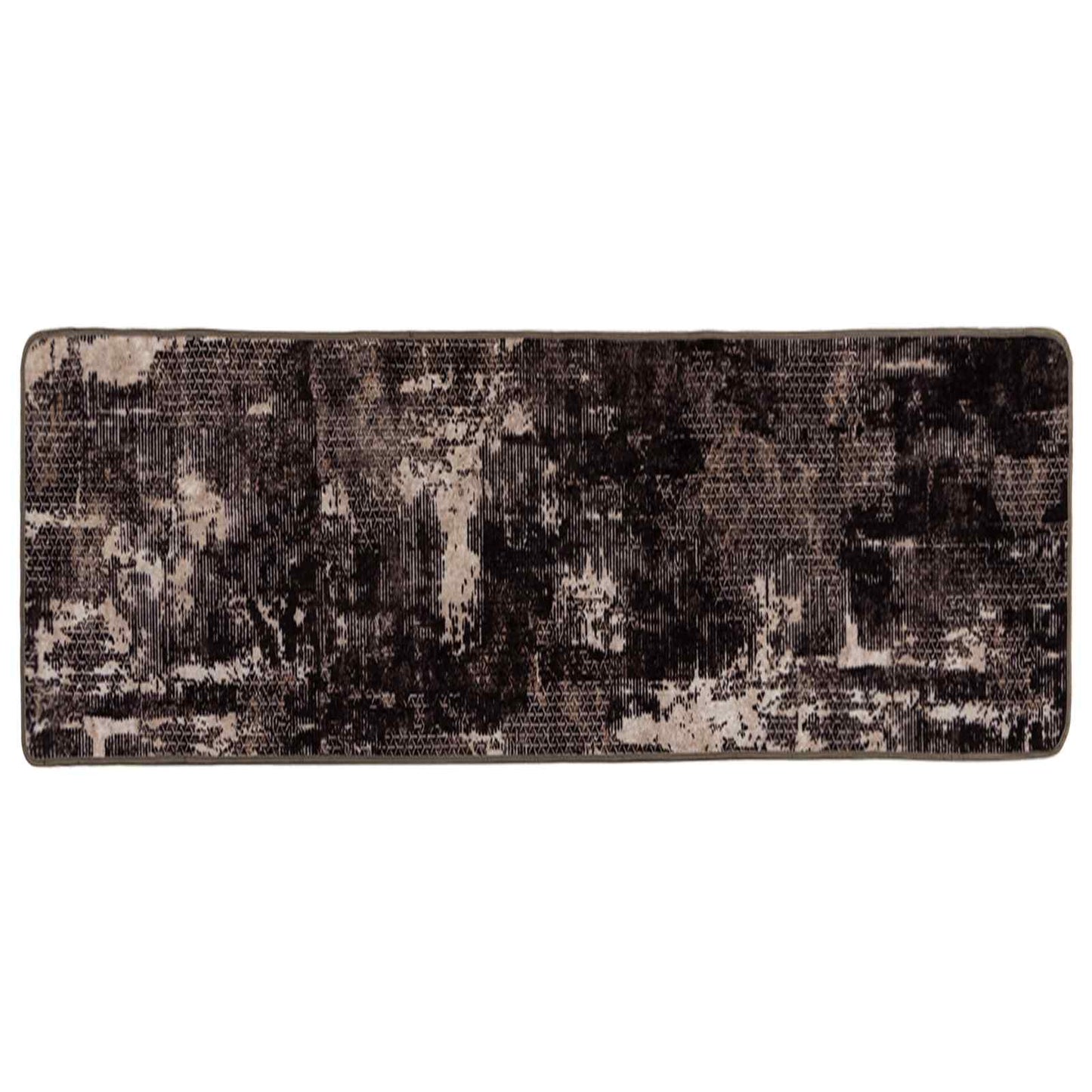 Teppe Runner MARSA Svart 100 x 250 cm Polyester og PVC