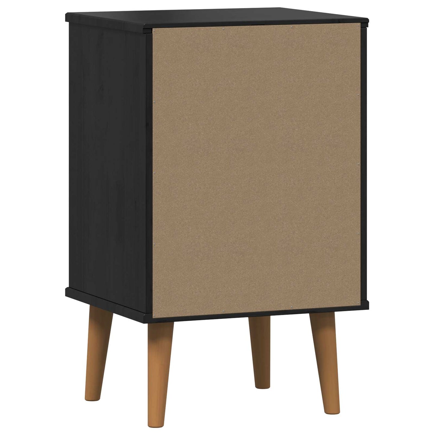 Nattbordskap MOLDE Svart 40 x 35 x 65 cm Heltre furu