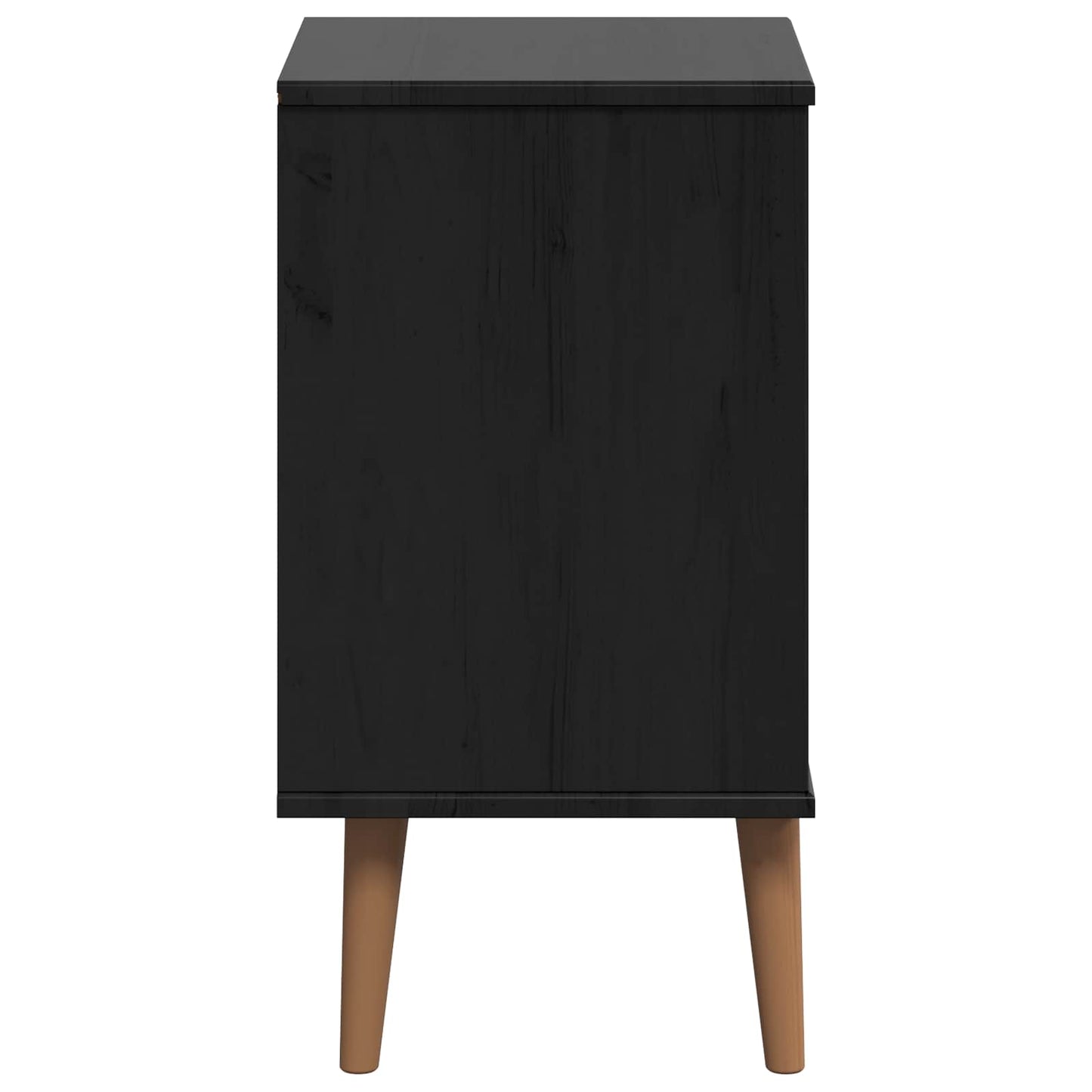 Nattbordskap MOLDE Svart 40 x 35 x 65 cm Heltre furu