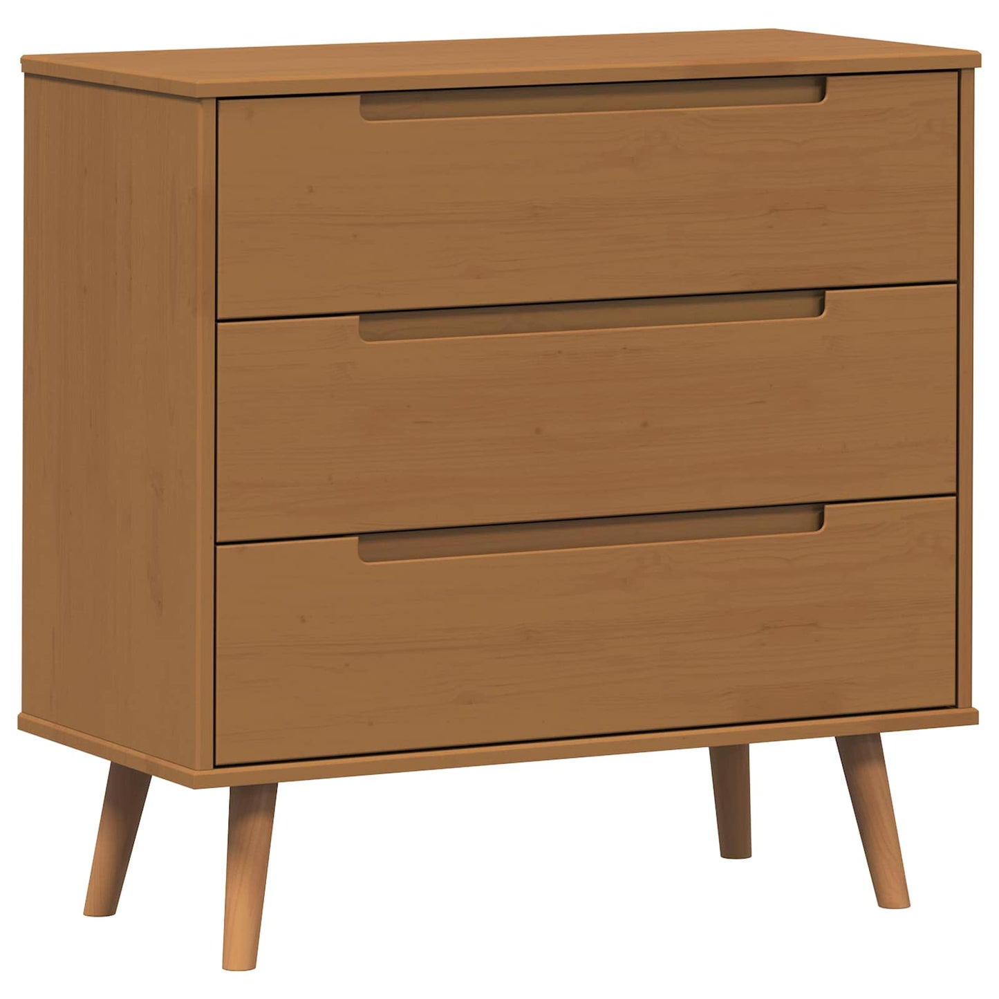 Kommode MOLDE Karamell 80 x 40 x 80 cm Heltre furu