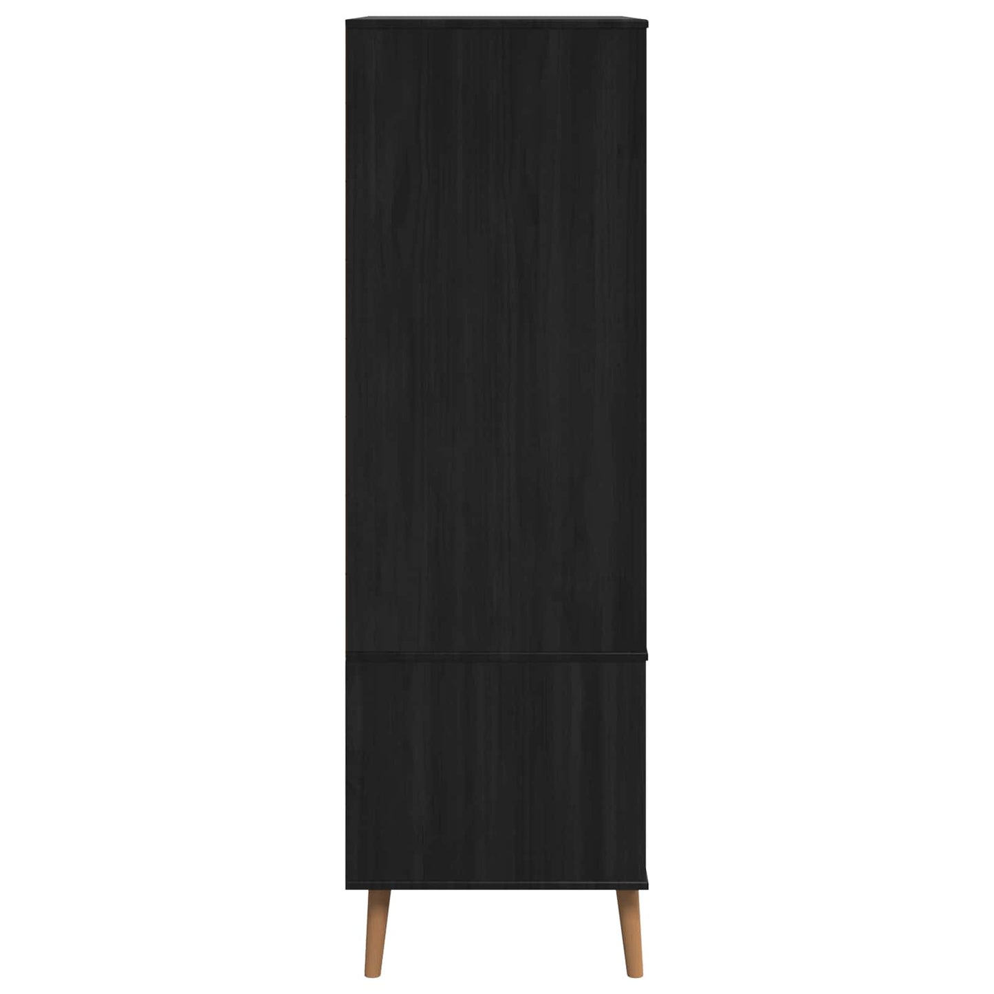 Garderobeskap MOLDE Svart 90 x 55 x 175 cm Heltre furu