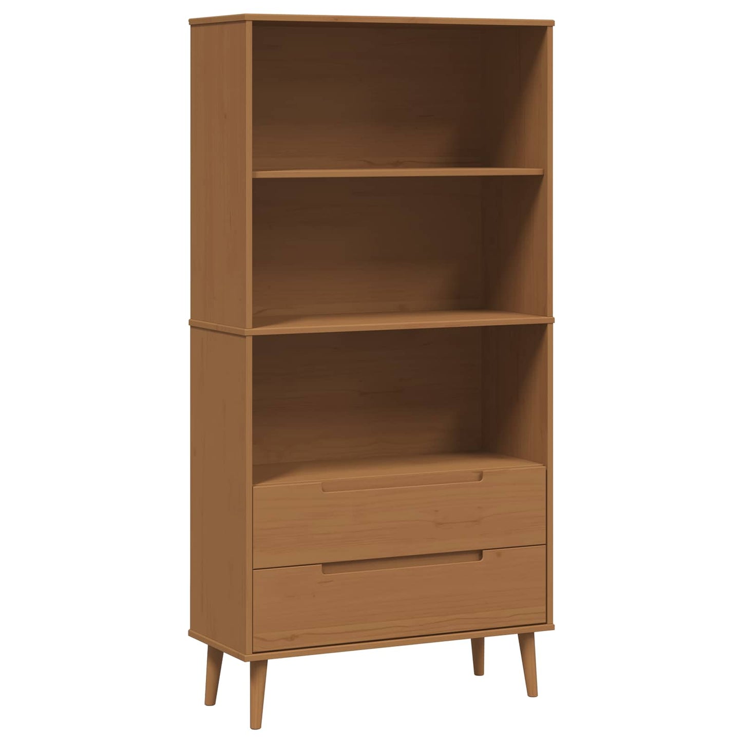 Bokhylle MOLDE 85 x 35 x 170,5 cm Heltre furu Karamell