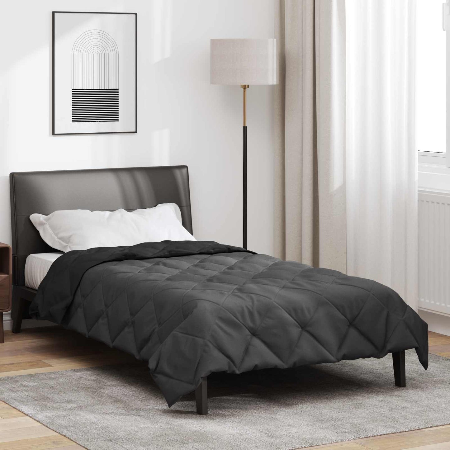 Sommerdyne Svart og Anthracite 220 x 135 cm Mikrofiber