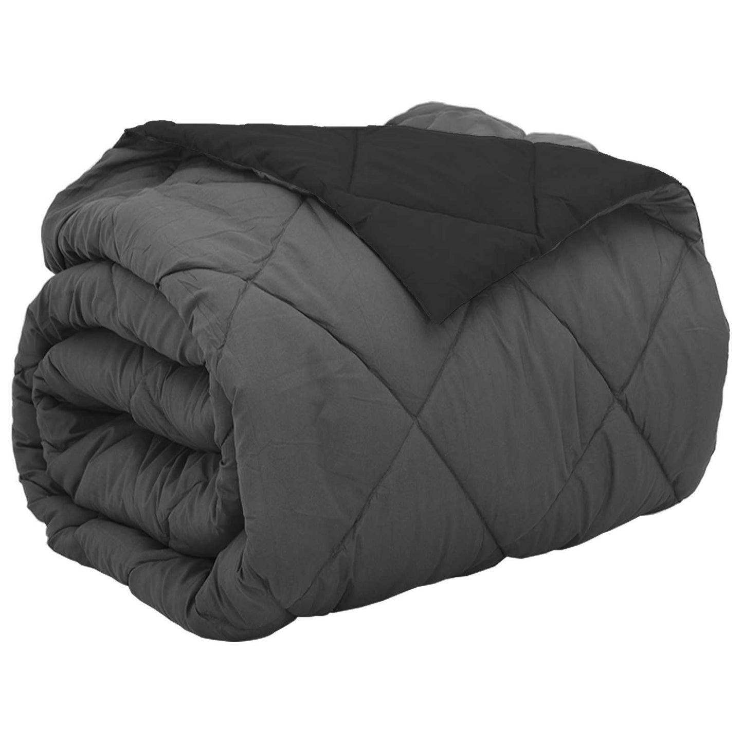 Full år dyne Svart og Anthracite 200 x 200 cm Mikrofiber