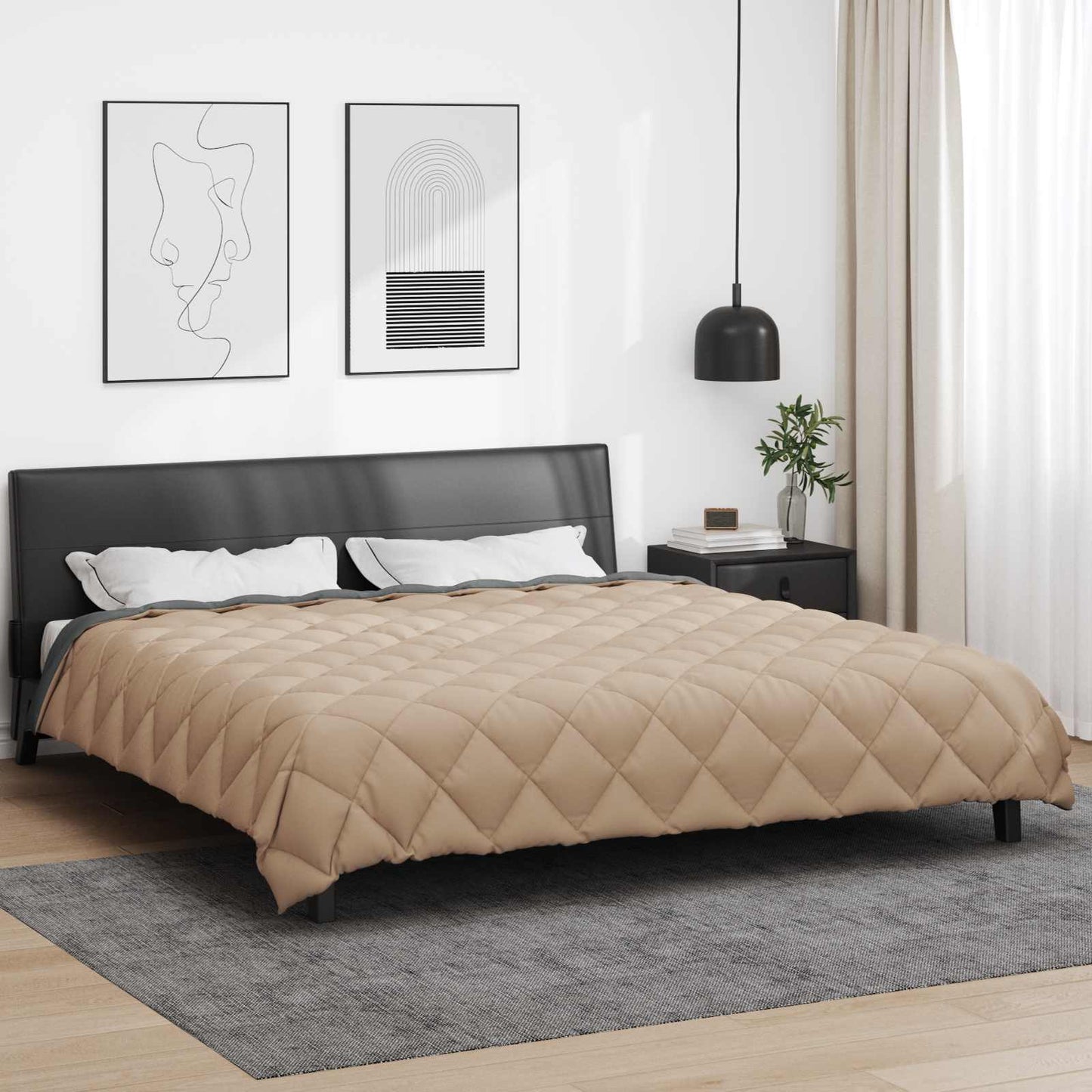 Vinter Dynen Antrasitt og Taupe 200 x 220 cm Mikrofiber