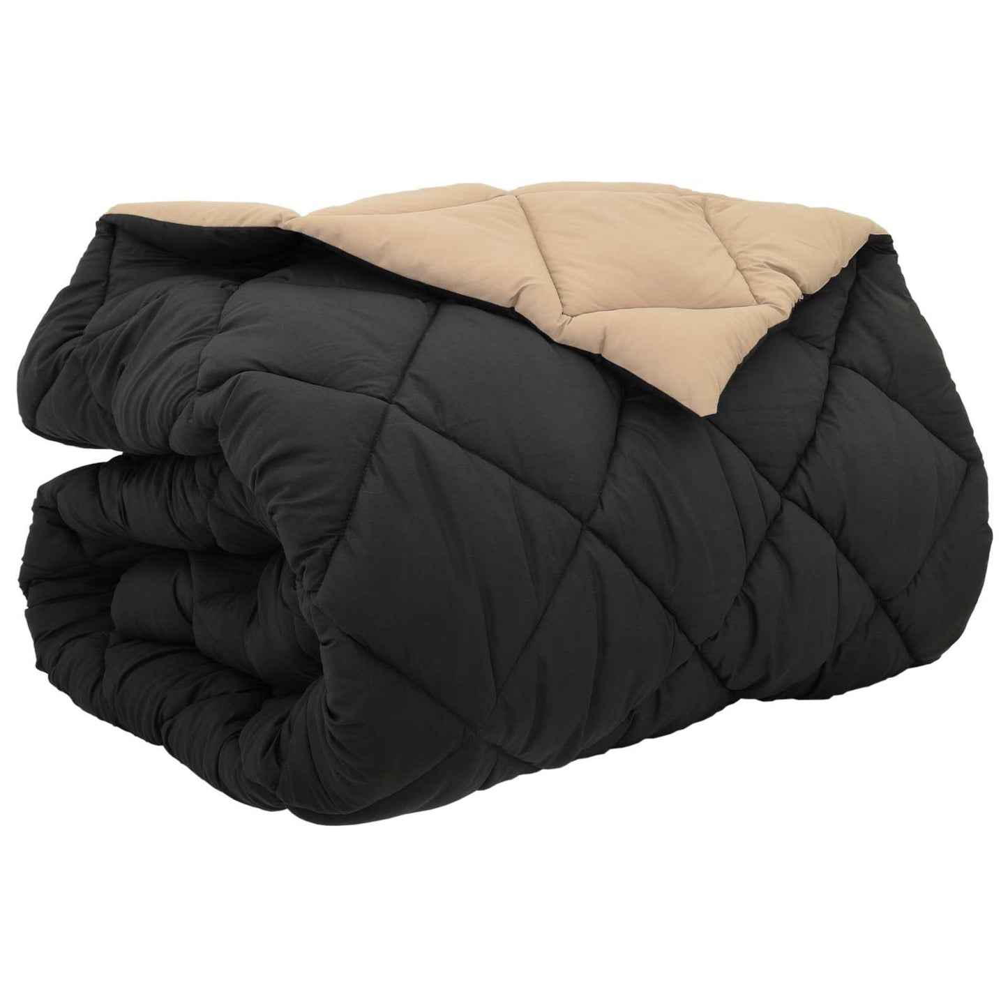 Vinter Dynen Svart og Taupe 200 x 200 cm Mikrofiber
