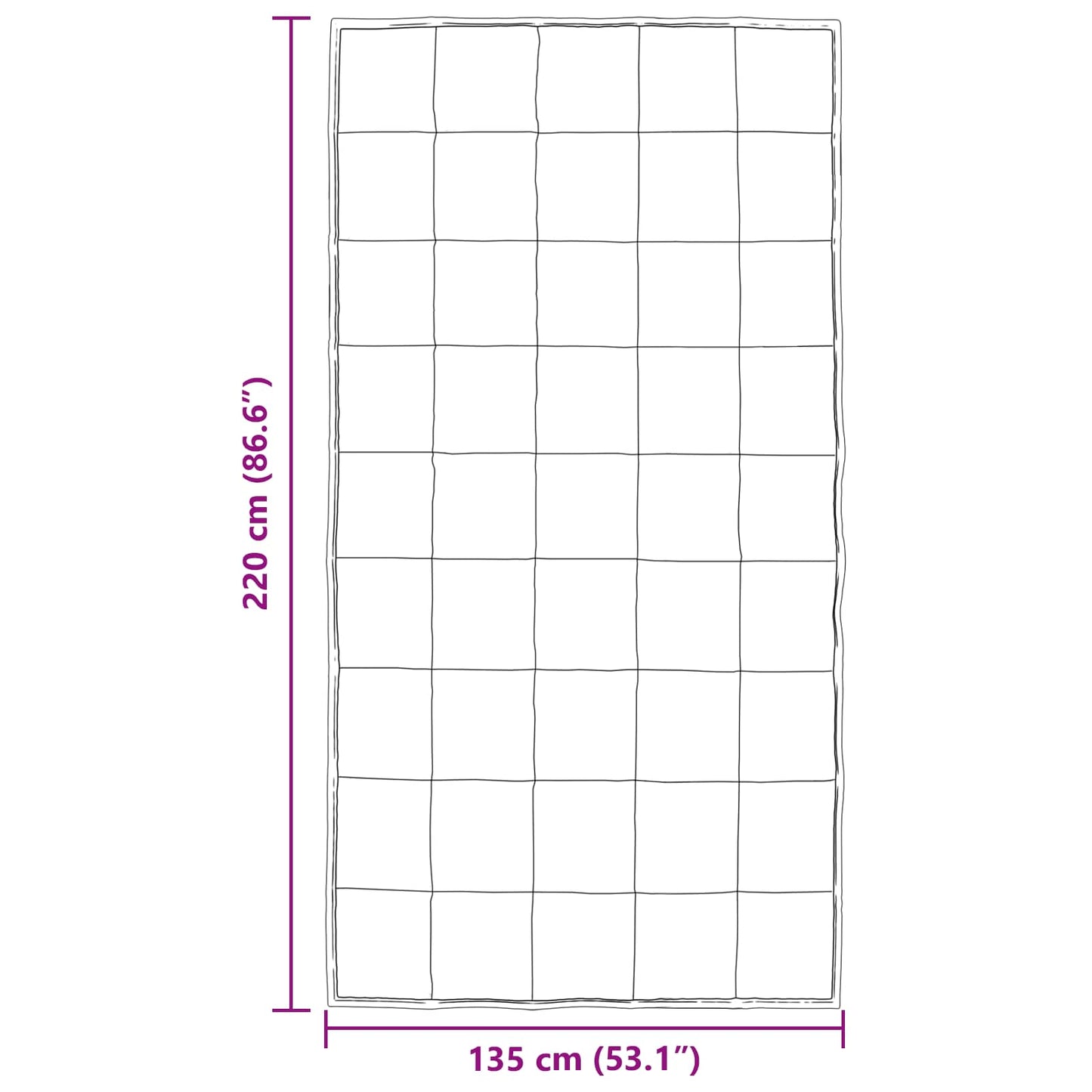 Sommerdyne Svart 135 x 220 cm Sateng og mikrofiber