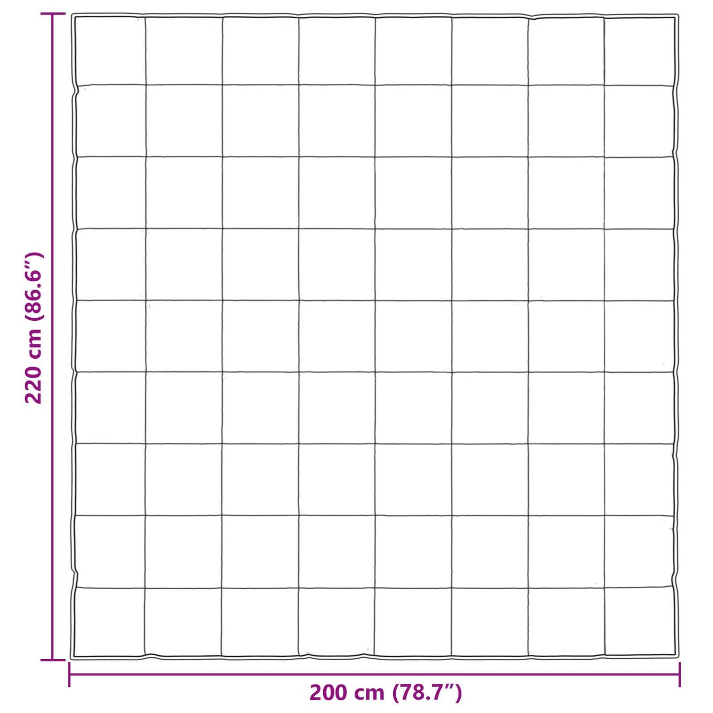 Sommerdyne Svart 200 x 220 cm Sateng og mikrofiber