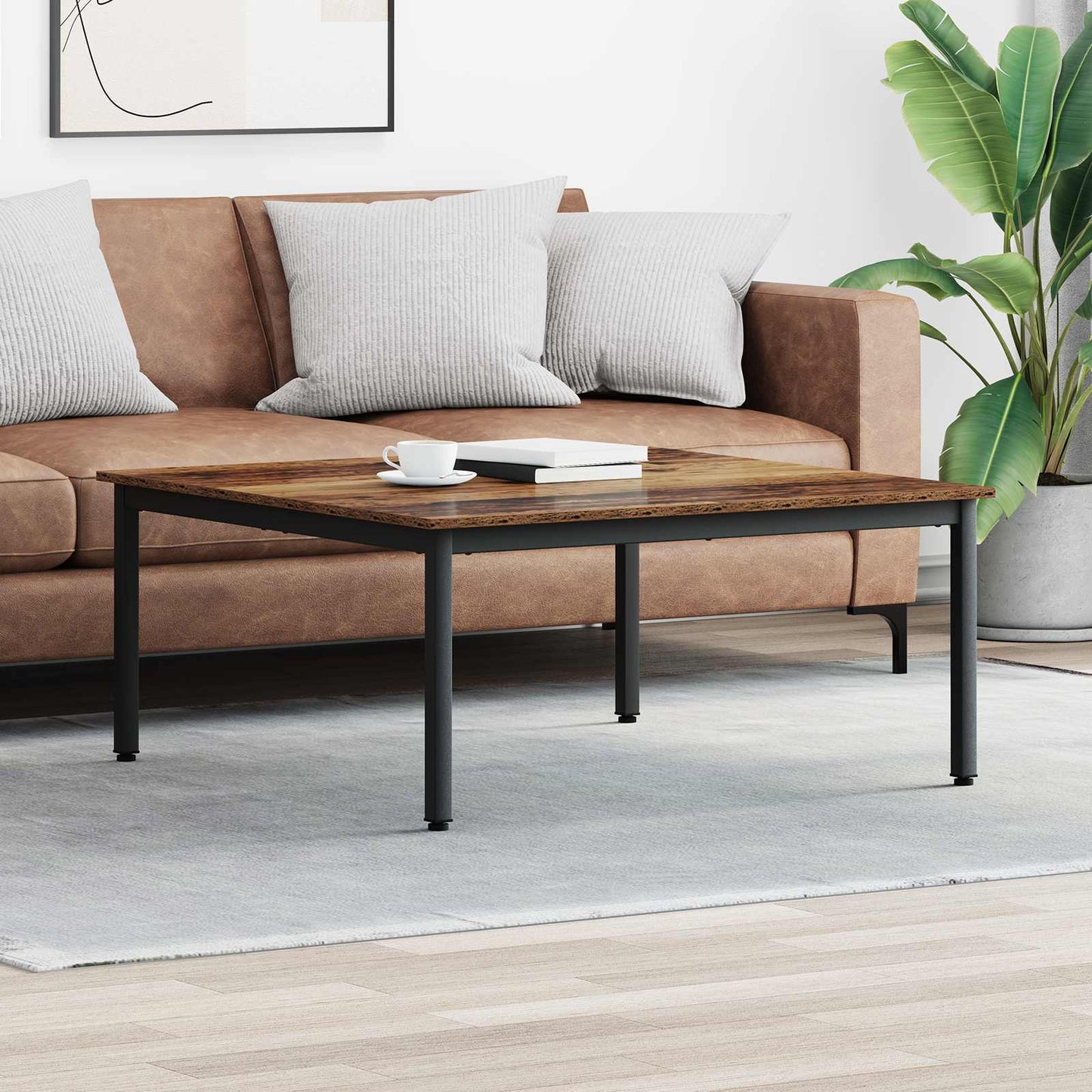 Kaffebord Gammelt tre 100 x 100 x 45 cm Konstruert tre