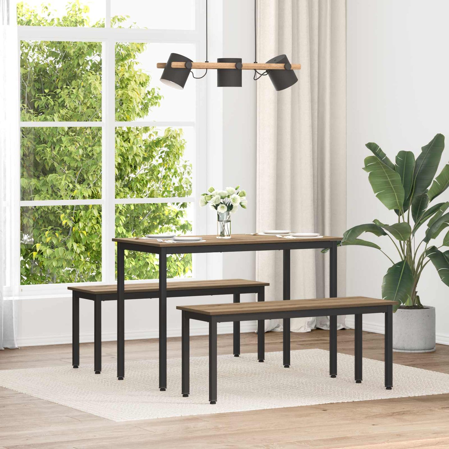 benk Kunstnerisk Eik 110 x 35 x 45 cm Konstruert tre