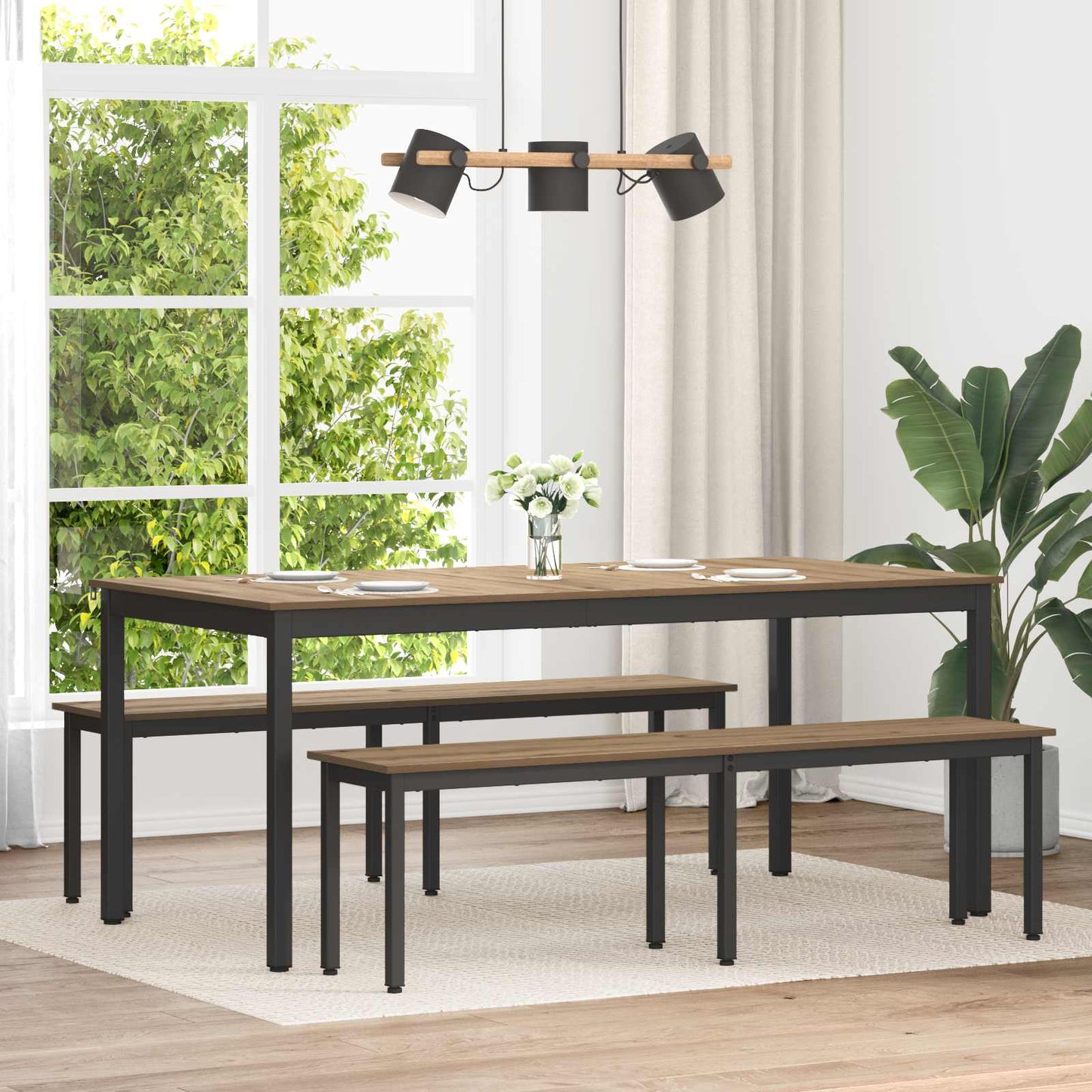 benk Kunstnerisk Eik 160 x 35 x 45 cm Konstruert tre