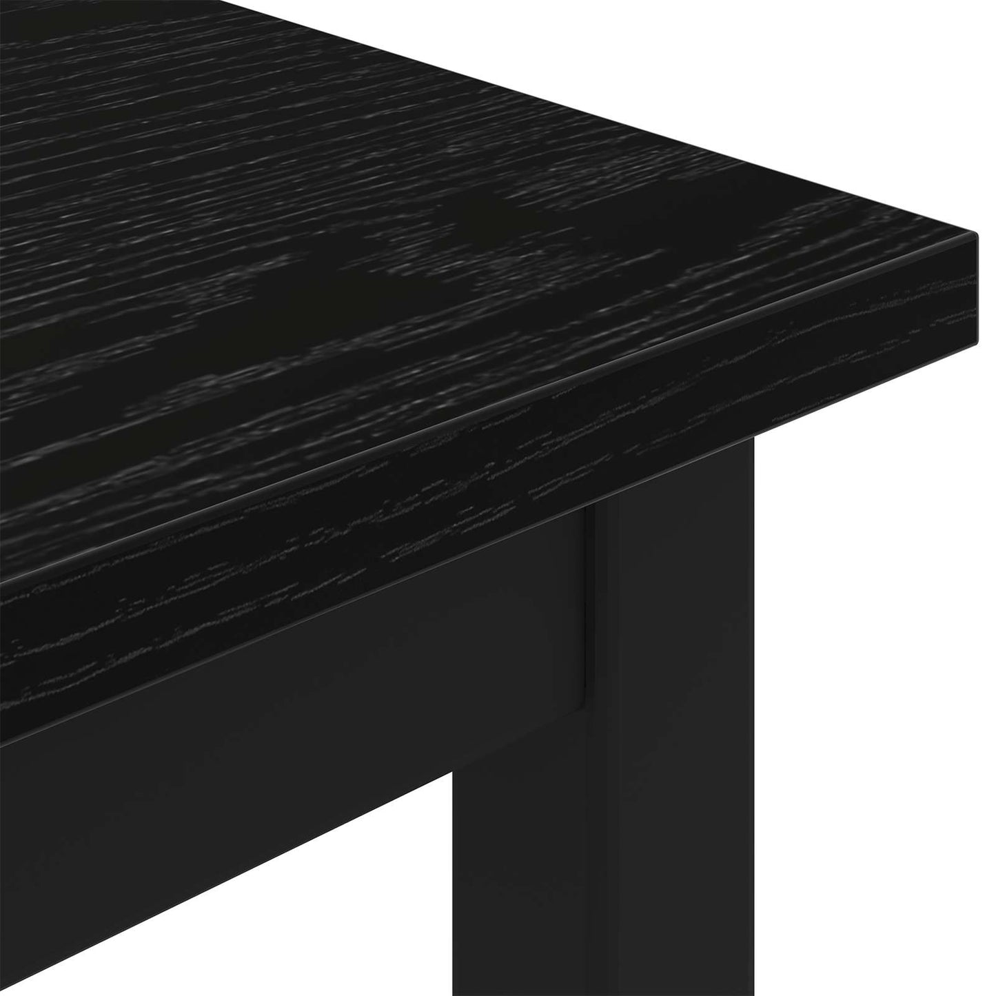 benk Svart Eik 200 x 35 x 45 cm Konstruert tre