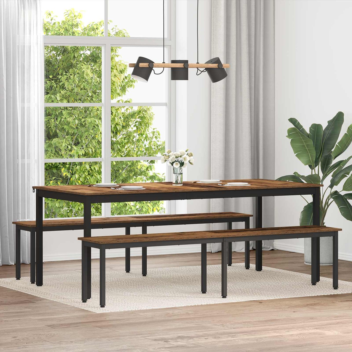 benk Gammelt tre 200 x 35 x 45 cm Konstruert tre