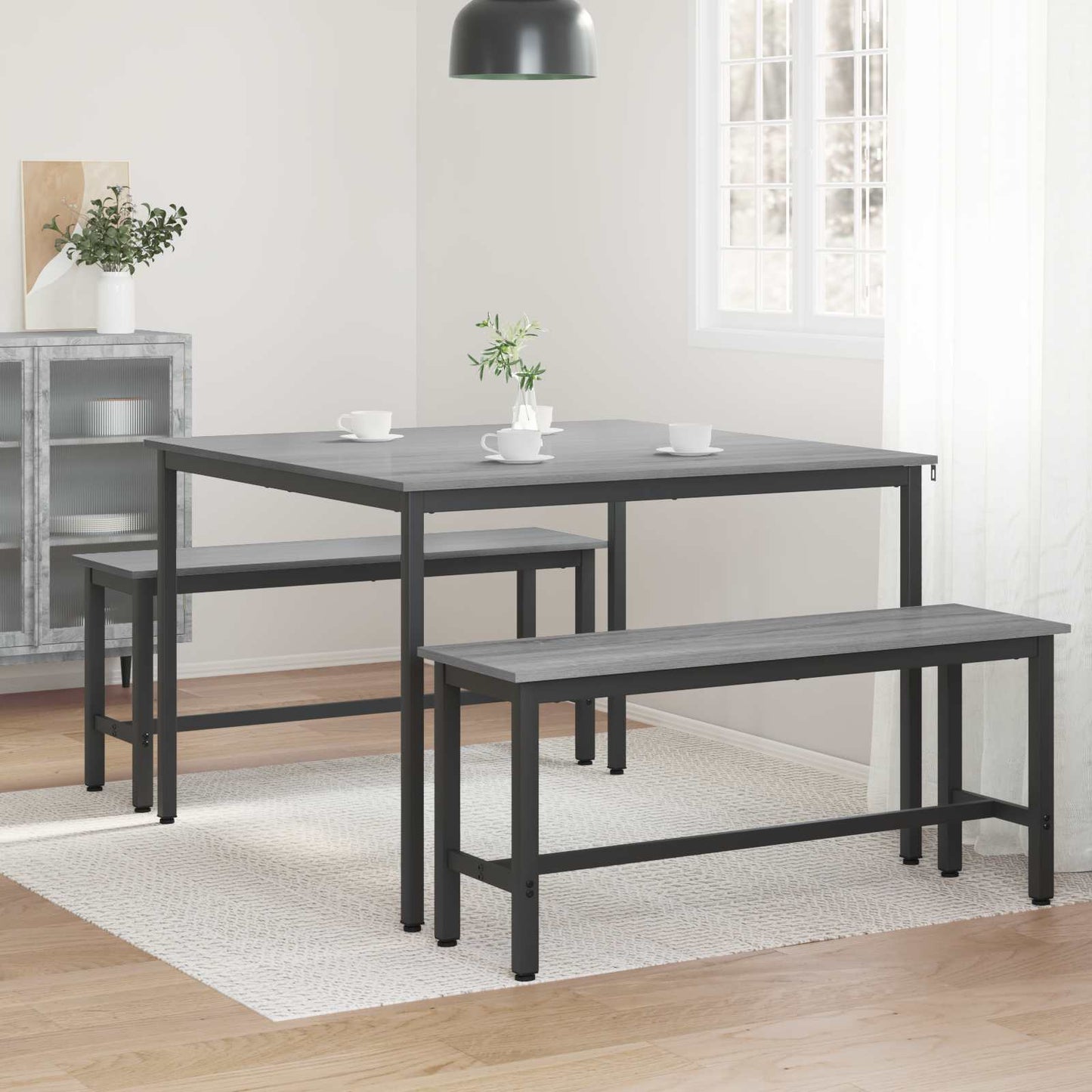 Spisebord 110 x 110 x 75 cm METALL