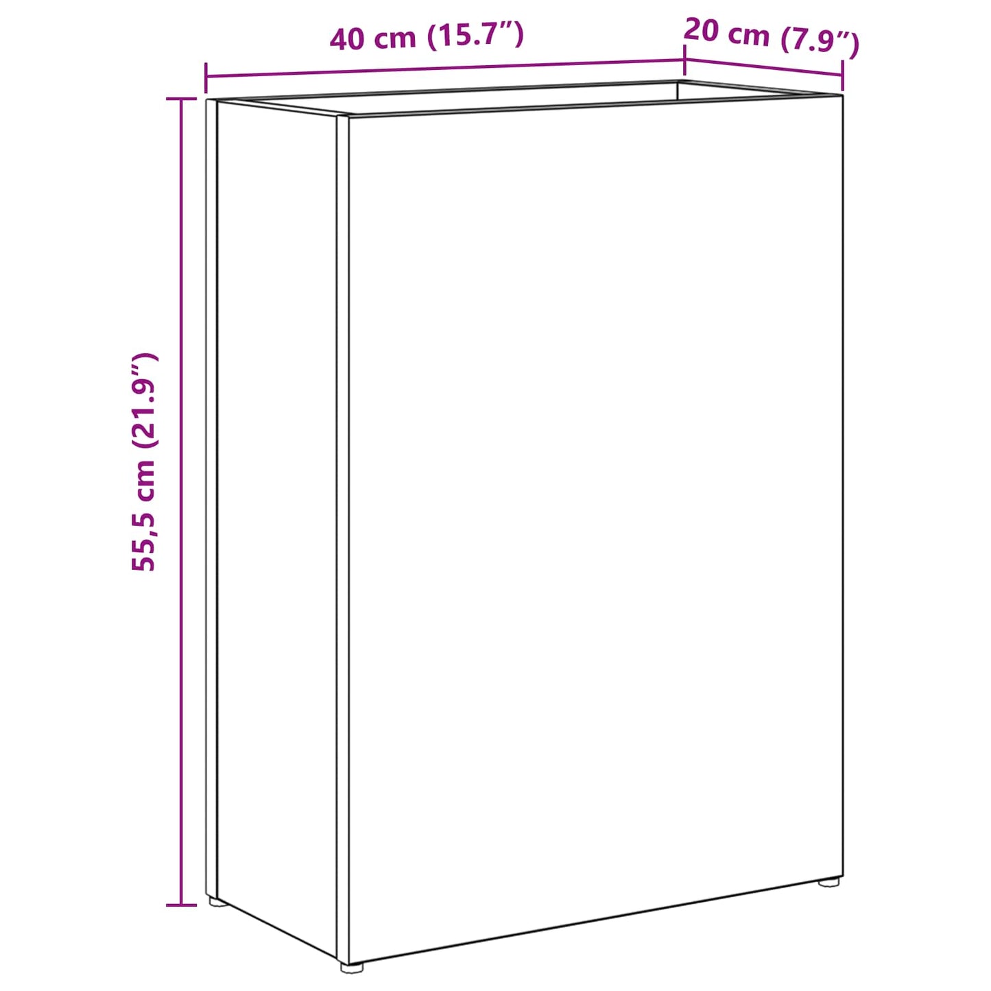 Parasollstativ Grå Sonoma 40 x 20 x 55,5 cm Konstruert tre