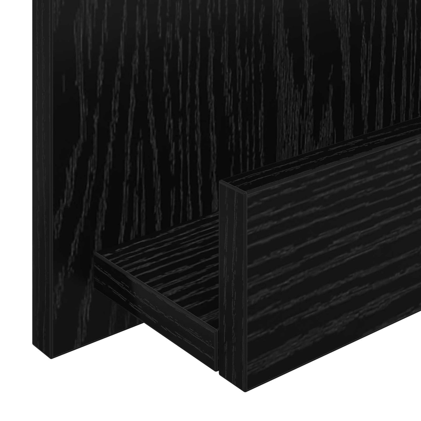 Magasinreol med hylle Svart Eik 51 x 11 x 102 cm Konstruert tre