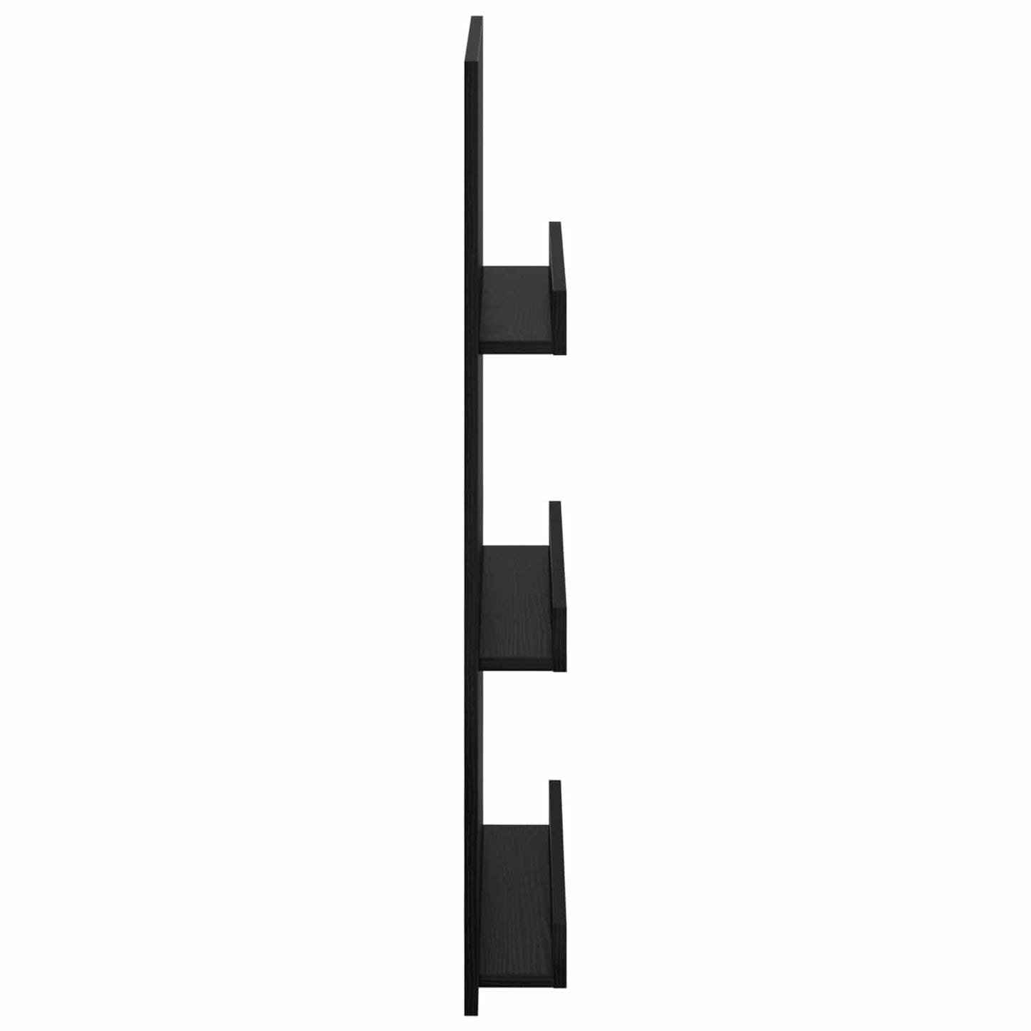 Magasinreol med hylle Svart Eik 51 x 11 x 102 cm Konstruert tre