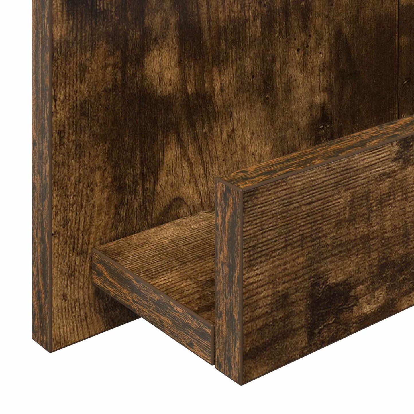Magasinreol med hylle Røkt eik 43 x 11 x 102 cm Konstruert tre