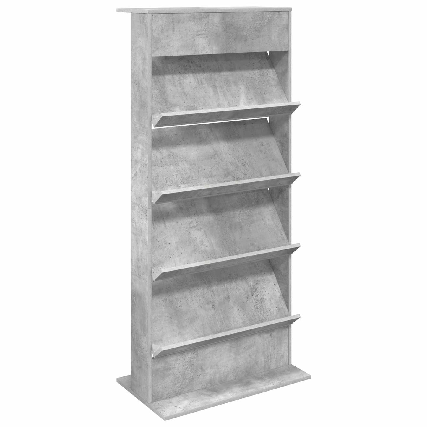 Magasinreol med hylle Betonggrå 70 x 41 x 156 cm Konstruert tre