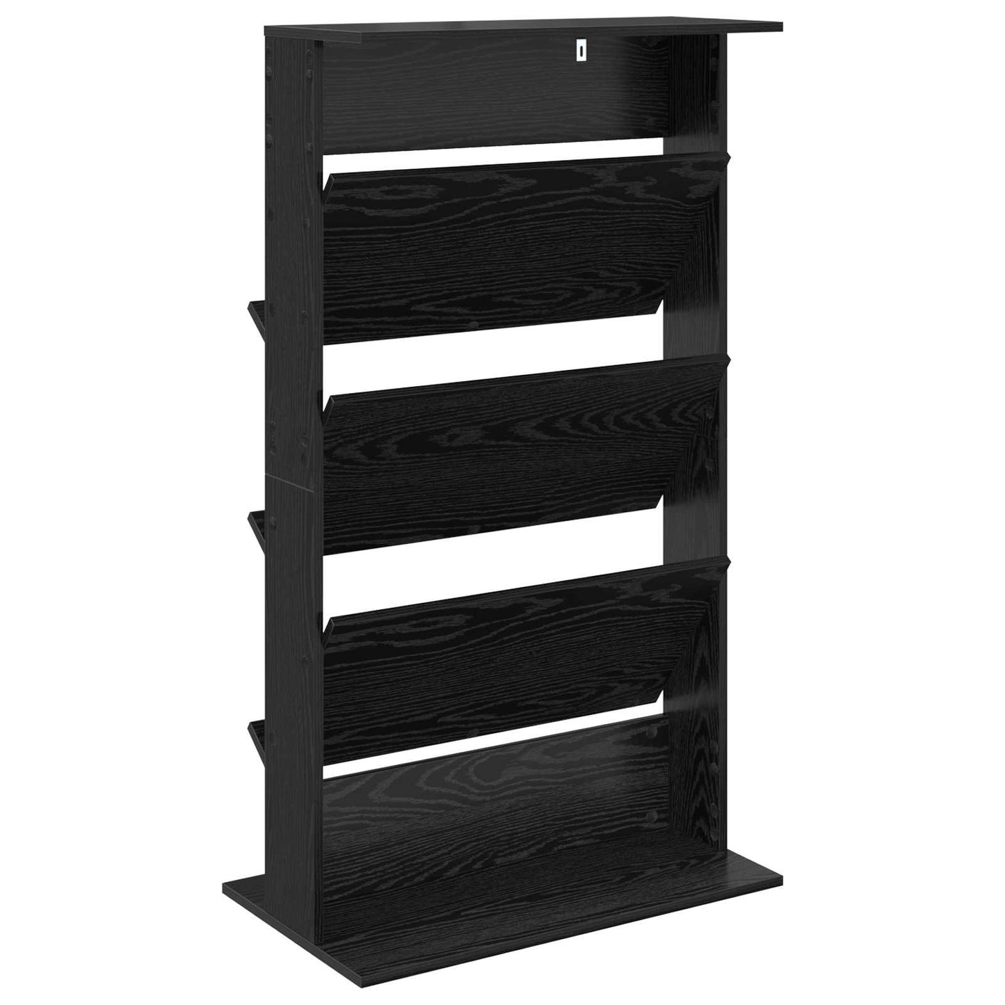 Magasinreol med hylle Svart Eik 70 x 41 x 126 cm Konstruert tre