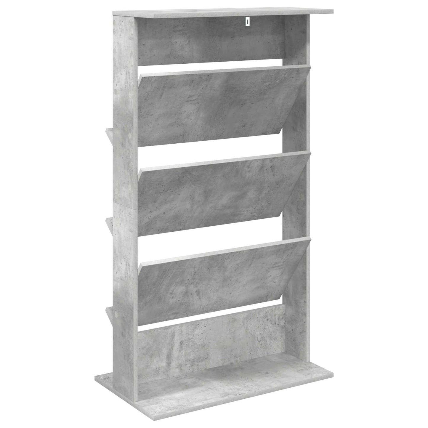 Magasinreol med hylle Betonggrå 70 x 41 x 126 cm Konstruert tre