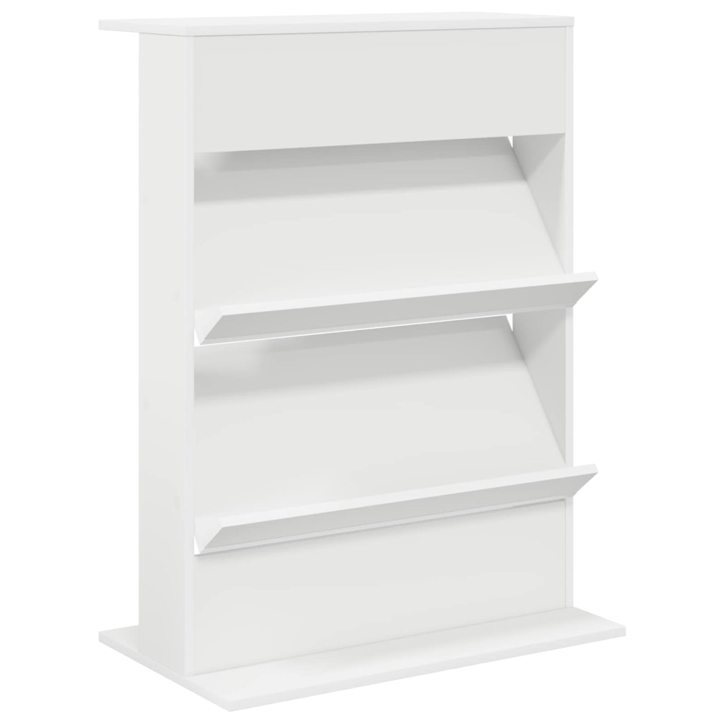 Magasinreol med hylle Hvit 70 x 41 x 96 cm Konstruert tre vidaXL