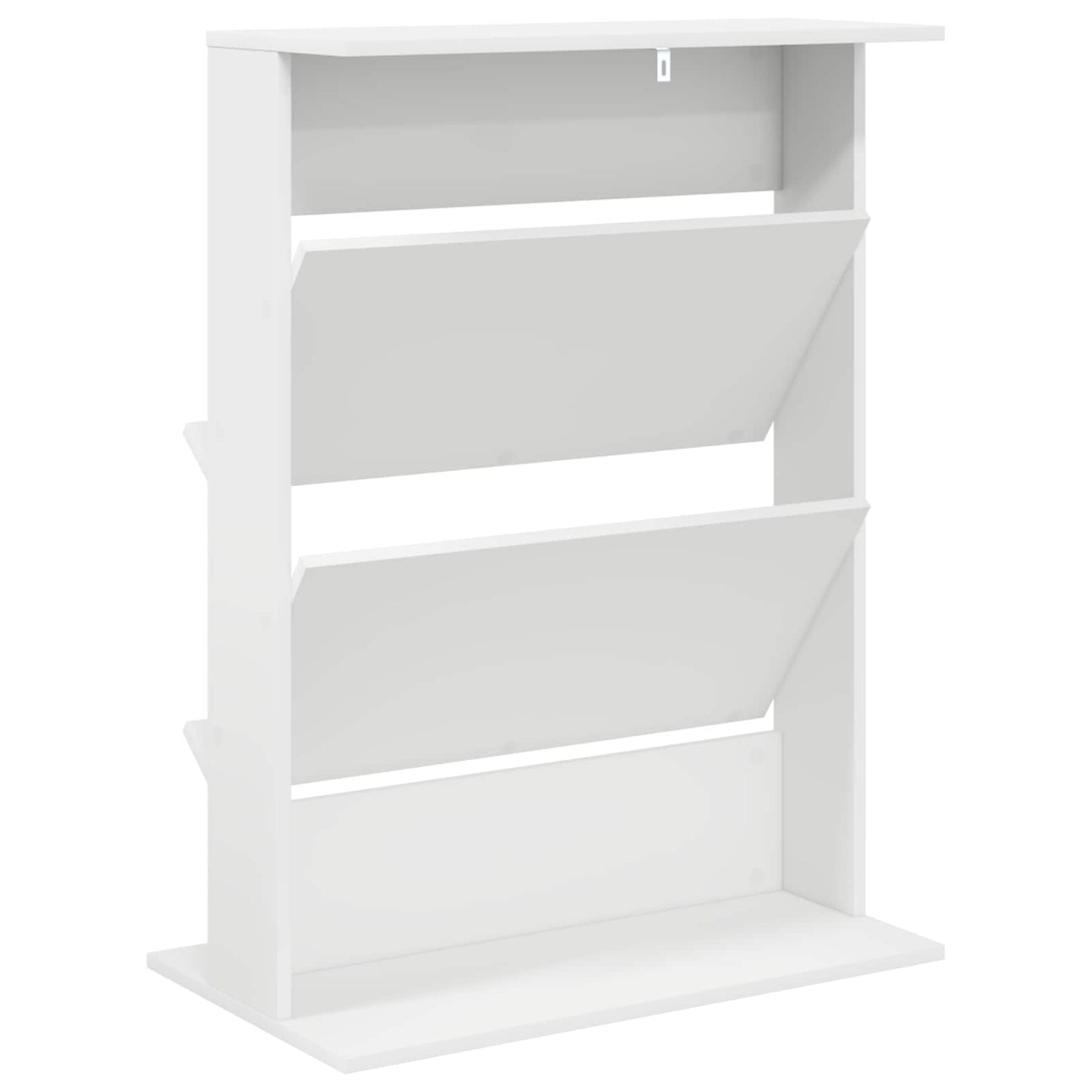 Magasinreol med hylle Hvit 70 x 41 x 96 cm Konstruert tre vidaXL