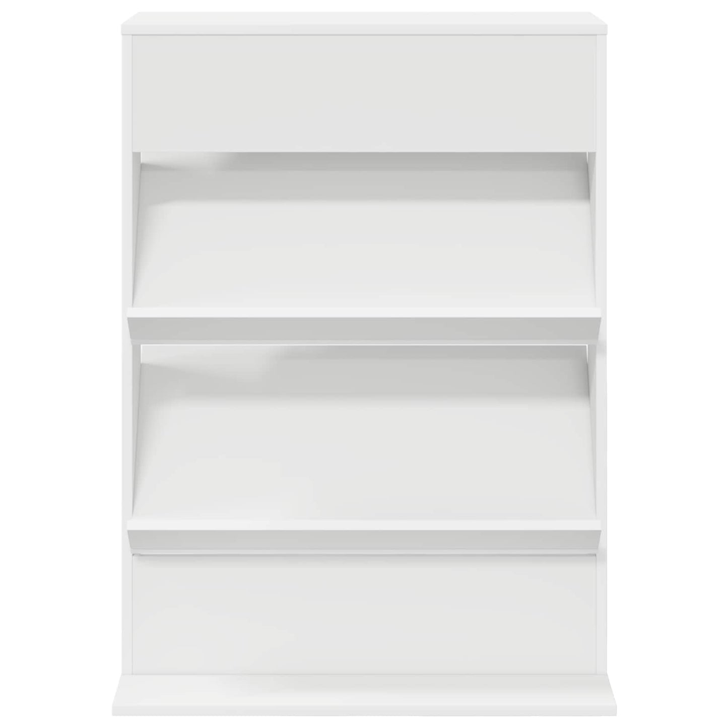 Magasinreol med hylle Hvit 70 x 41 x 96 cm Konstruert tre vidaXL
