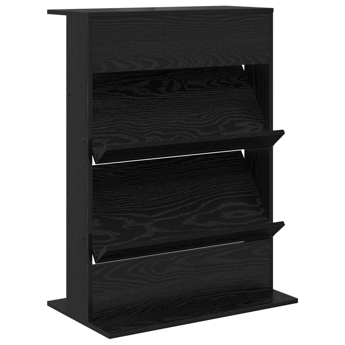 Magasinreol med hylle Svart Eik 70 x 41 x 96 cm Konstruert tre