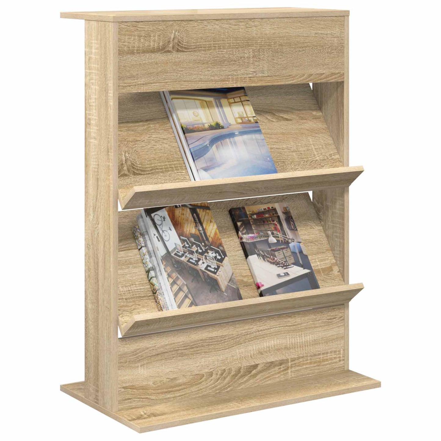 Magasinreol med hylle Sonoma eik 70 x 41 x 96 cm Konstruert tre