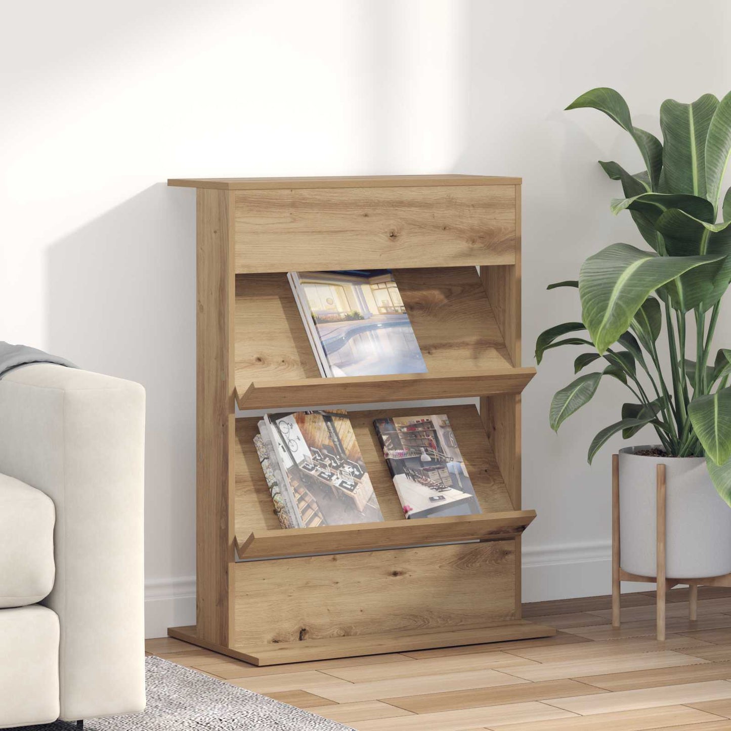 Magasinreol Artisan Eik 70 x 41 x 96 cm Konstruert tre