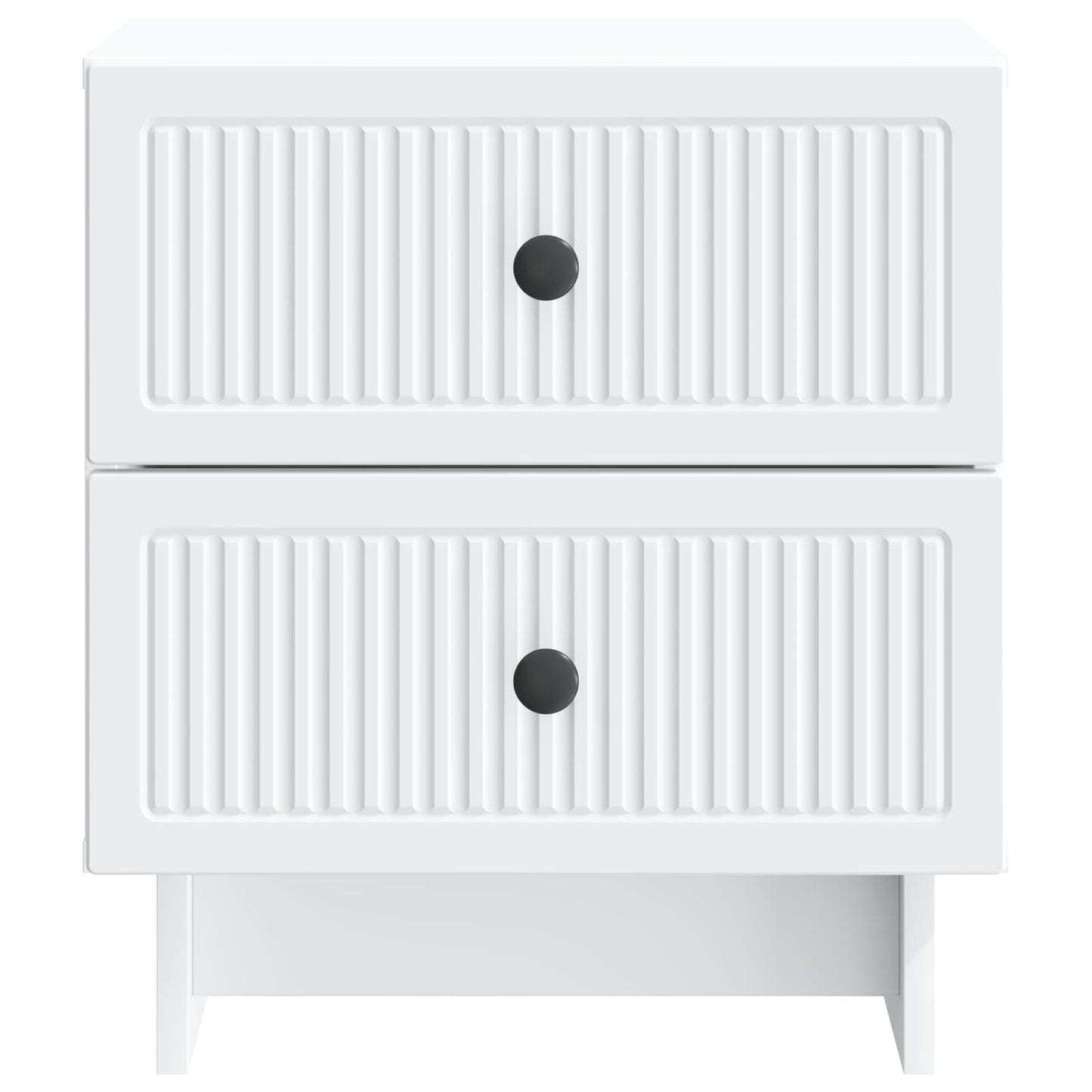 Nattbordskap 2 pcs Hvit 43 x 34,5 x 47,5 cm Konstruert tre