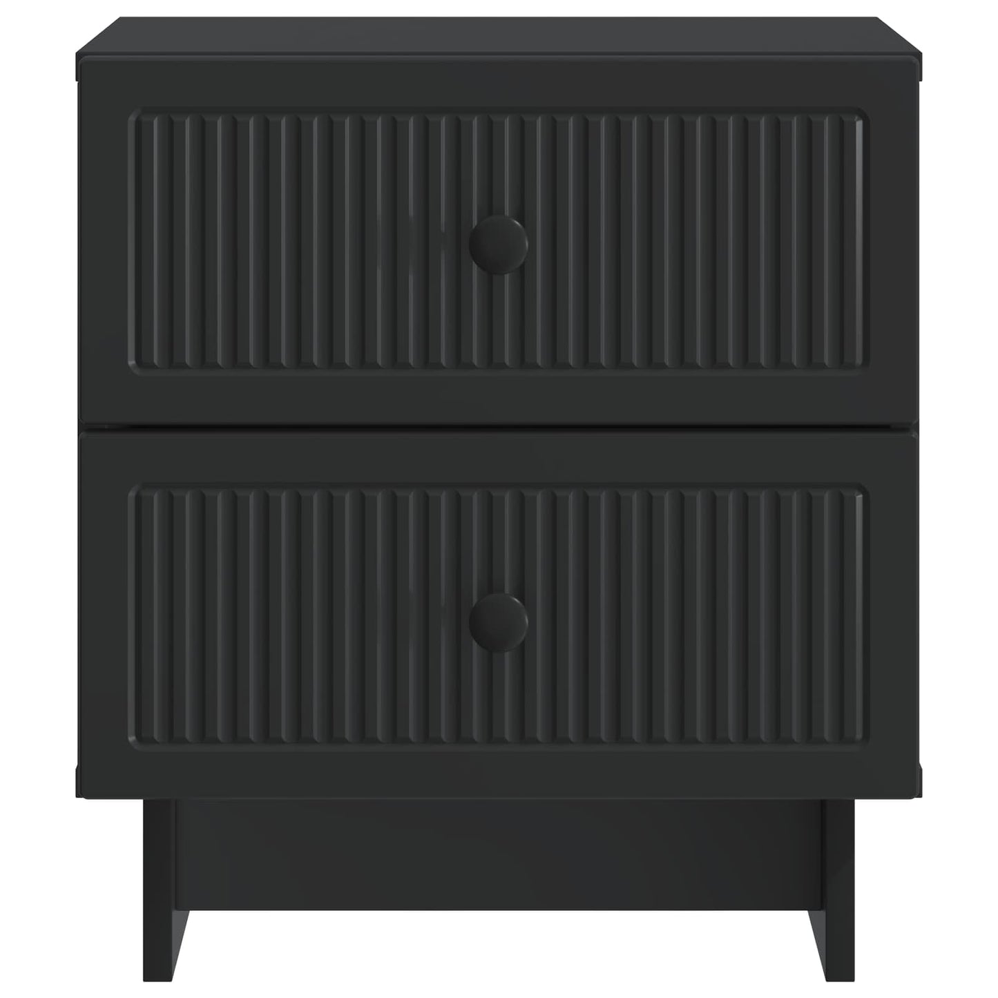 Nattbordskap 2 pcs Svart 43 x 34,5 x 47,5 cm Konstruert tre