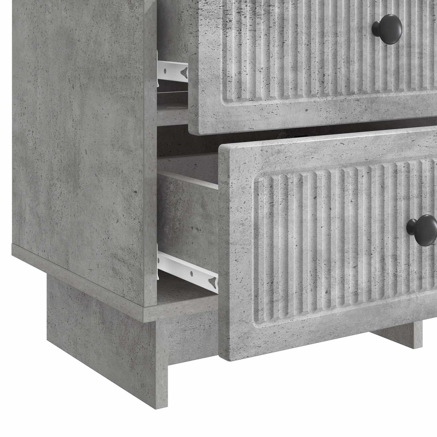 Nattbordskap 2 pcs Betonggrå 43 x 34,5 x 47,5 cm Konstruert tre