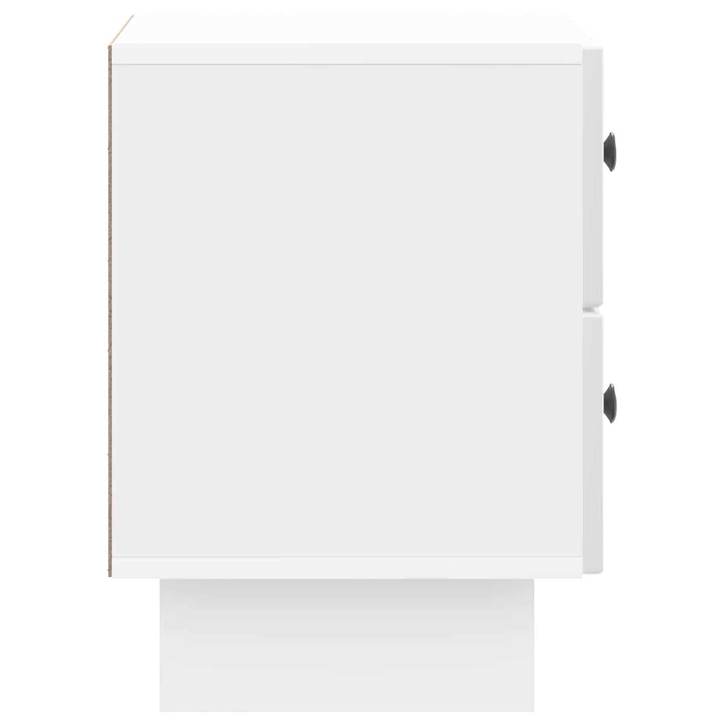 Nattbordskap Høgglans hvit 43 x 34,5 x 47,5 cm Konstruert tre